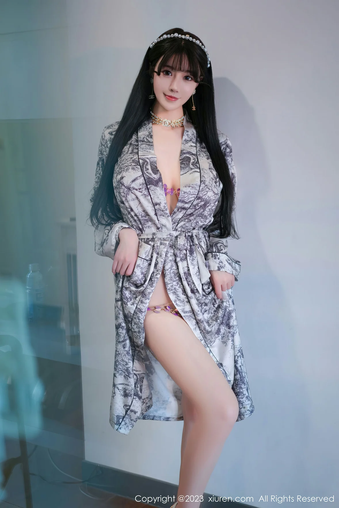  XiuRen 秀人 No.6932 朱可儿Flora 灰色睡袍性感写真 [71P]第1张