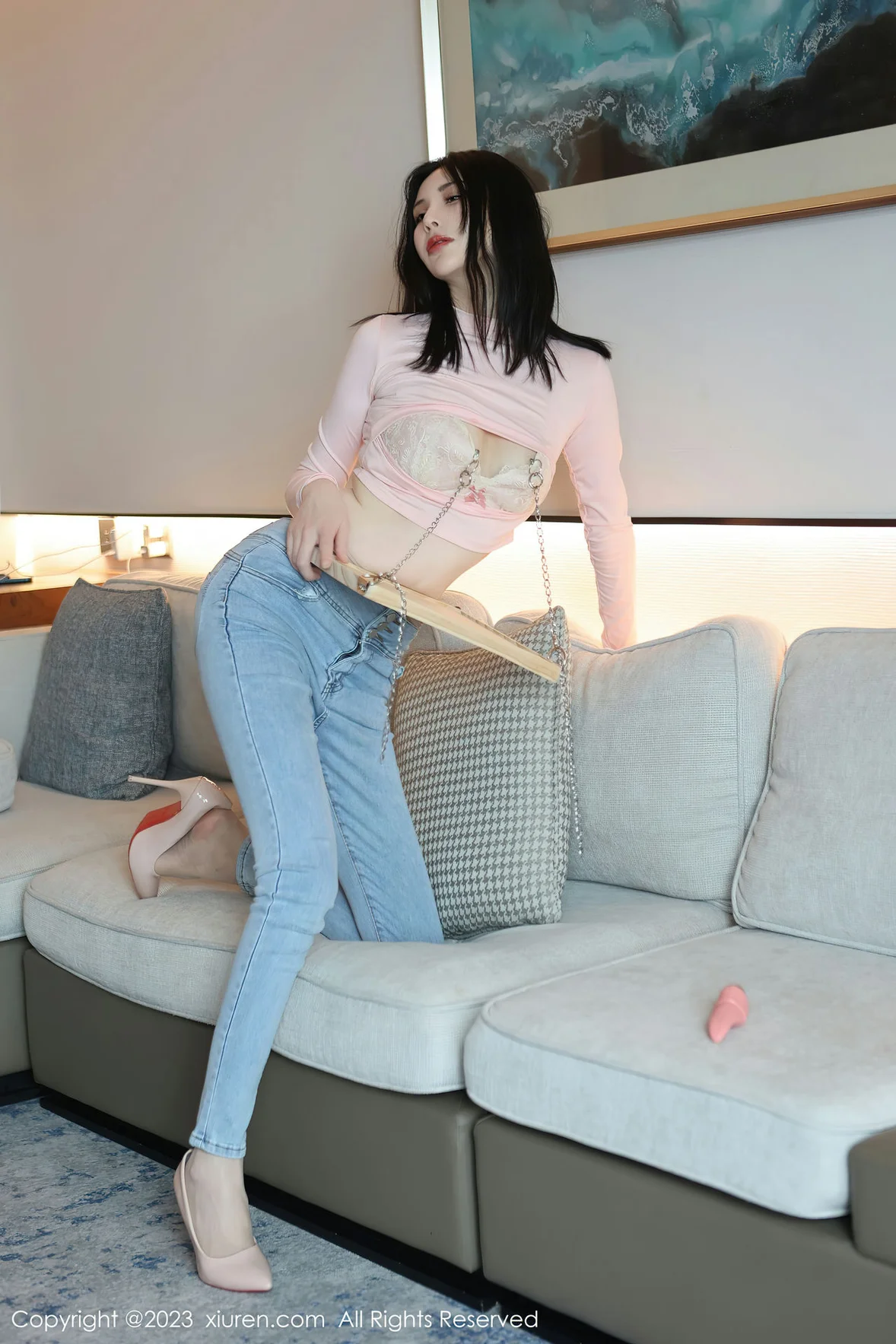  XiuRen 秀人 No.6992 曼柔 粉色蕾丝内衣性感写真 [83P]第10张