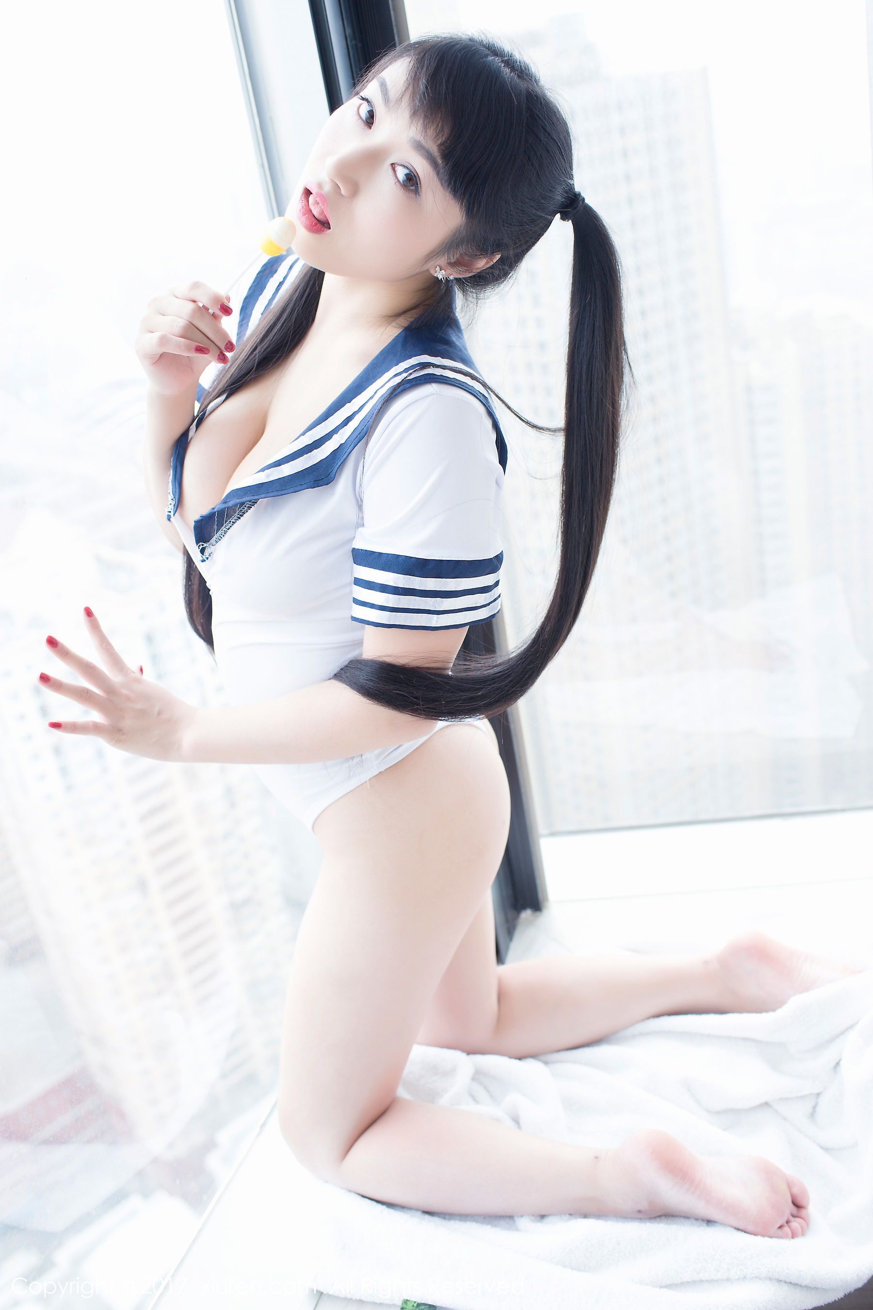  盼盼玉奴《情趣连体衣+开胸泳衣+开胸睡衣》 秀人网XIUREN No.774第23张