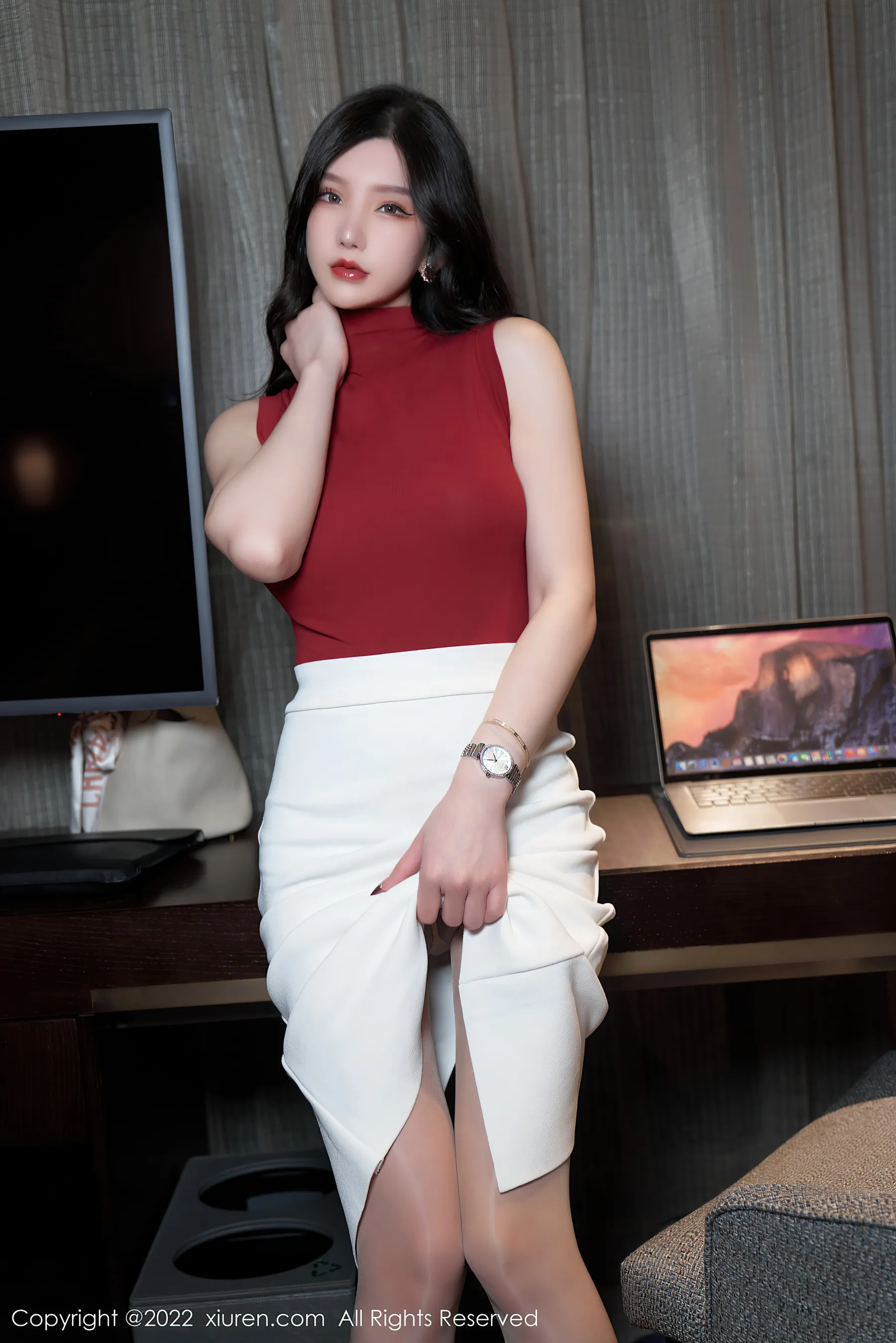  秀人网 No.4728 周于希Sally 丝袜美臀职场写真第6张