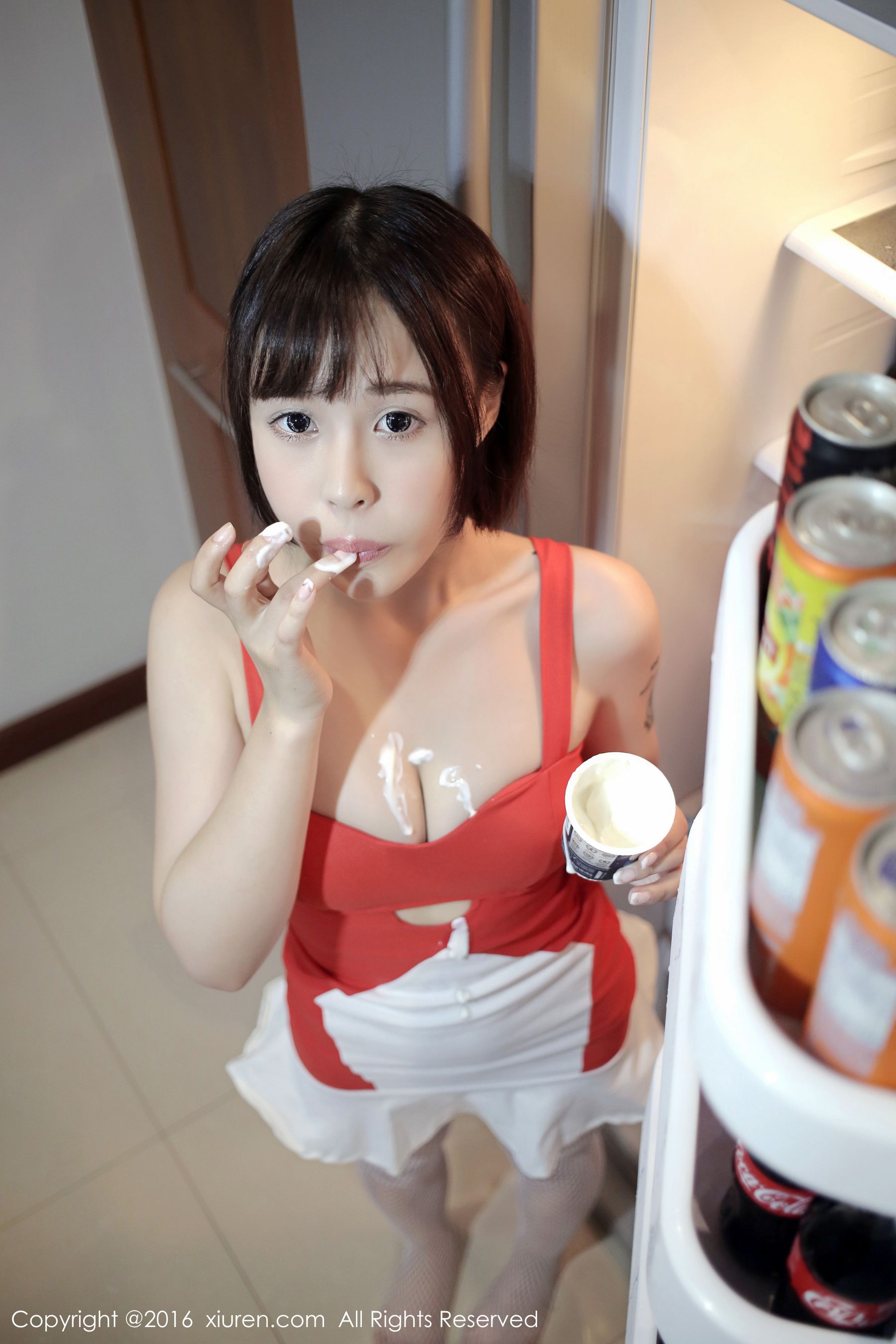  Evelyn艾莉《小红裙》 秀人网 No.665第6张