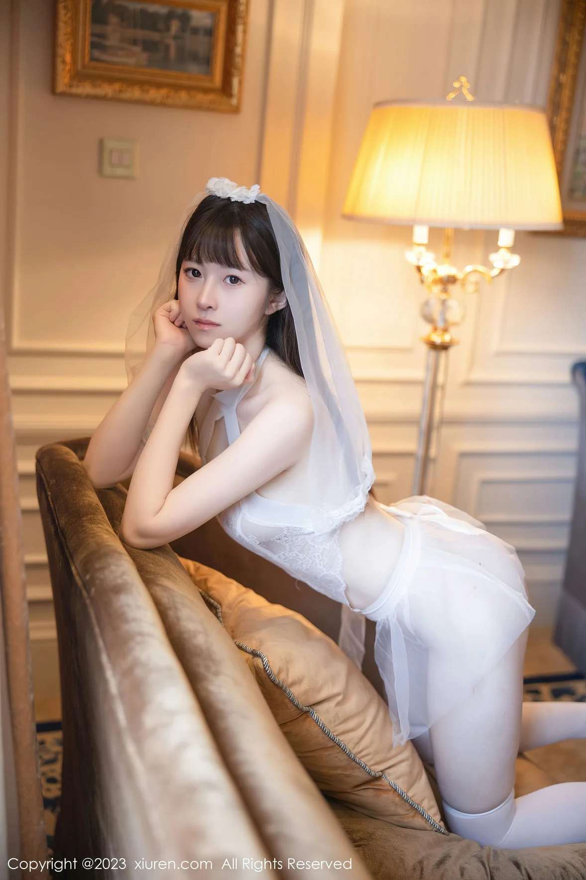  秀人网 No.7421 林悠悠 情趣婚纱服饰性感写真 [83P]第12张