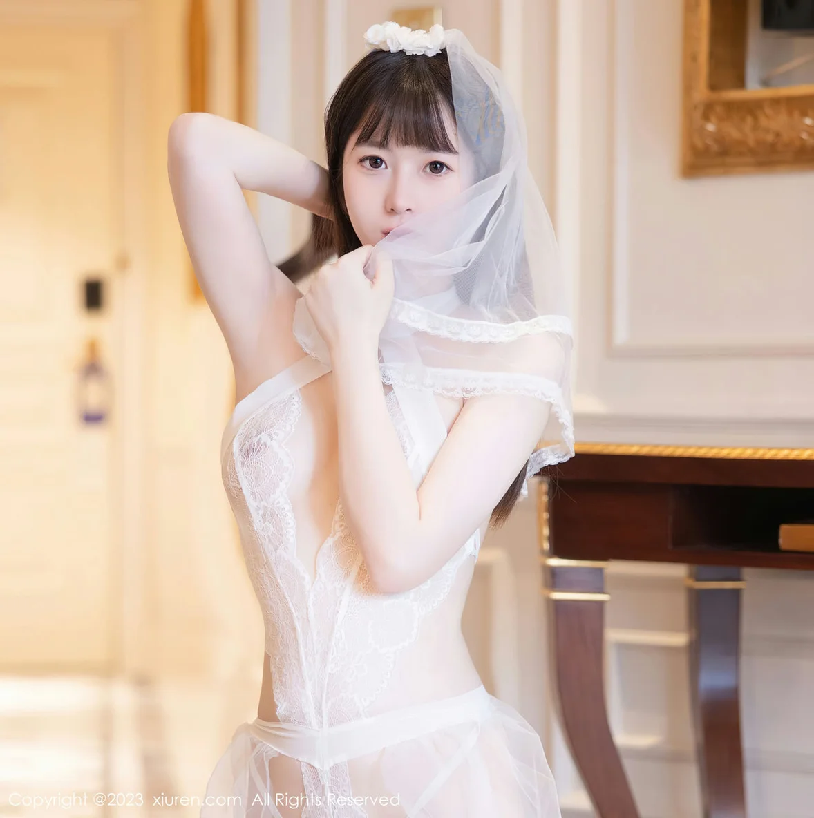  秀人网 No.7421 林悠悠 情趣婚纱服饰性感写真 [83P]第7张