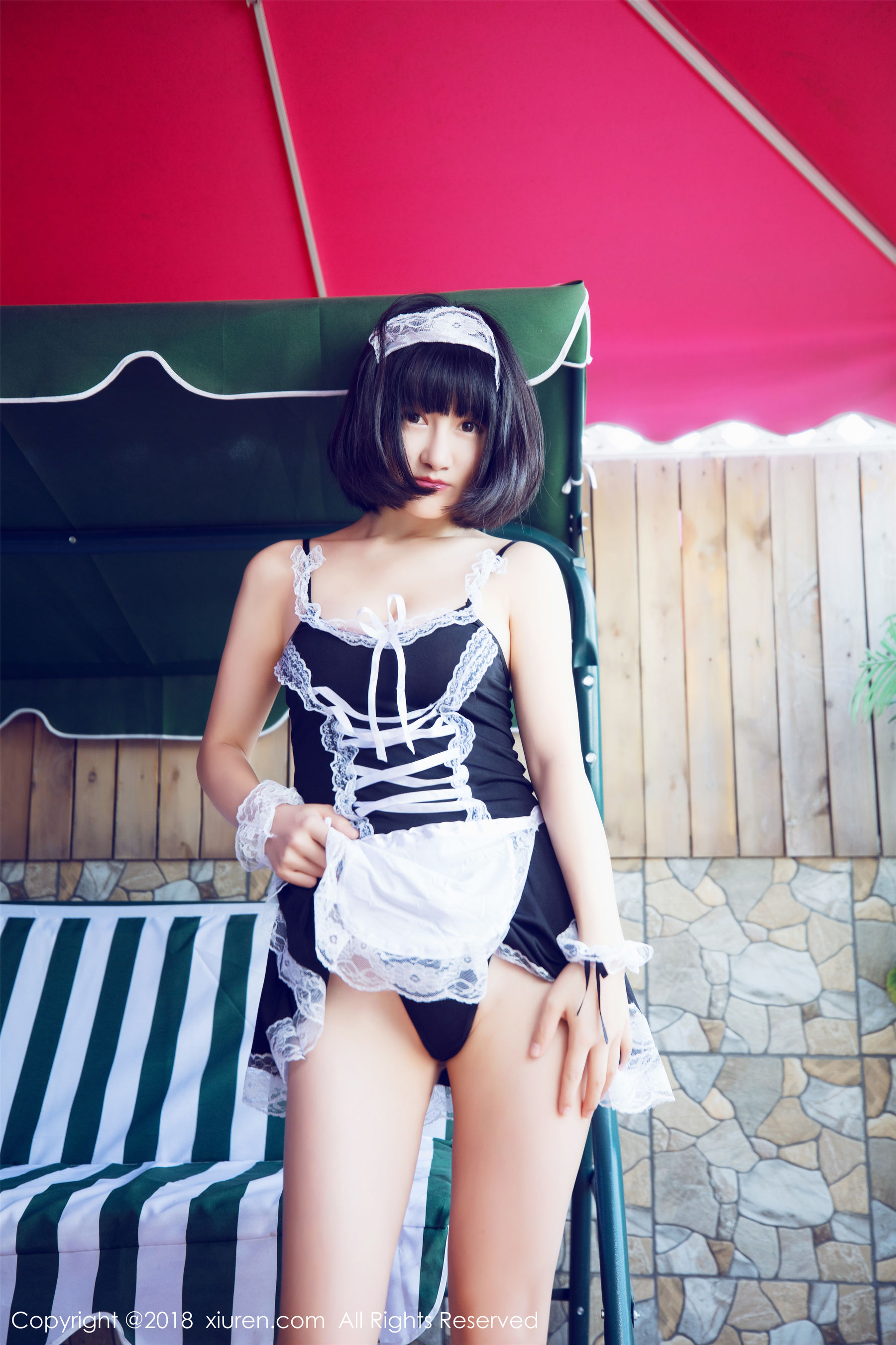  小探戈《透视蕾丝内衣+女仆装+诱惑女秘书OL》 秀人 No.933第9张