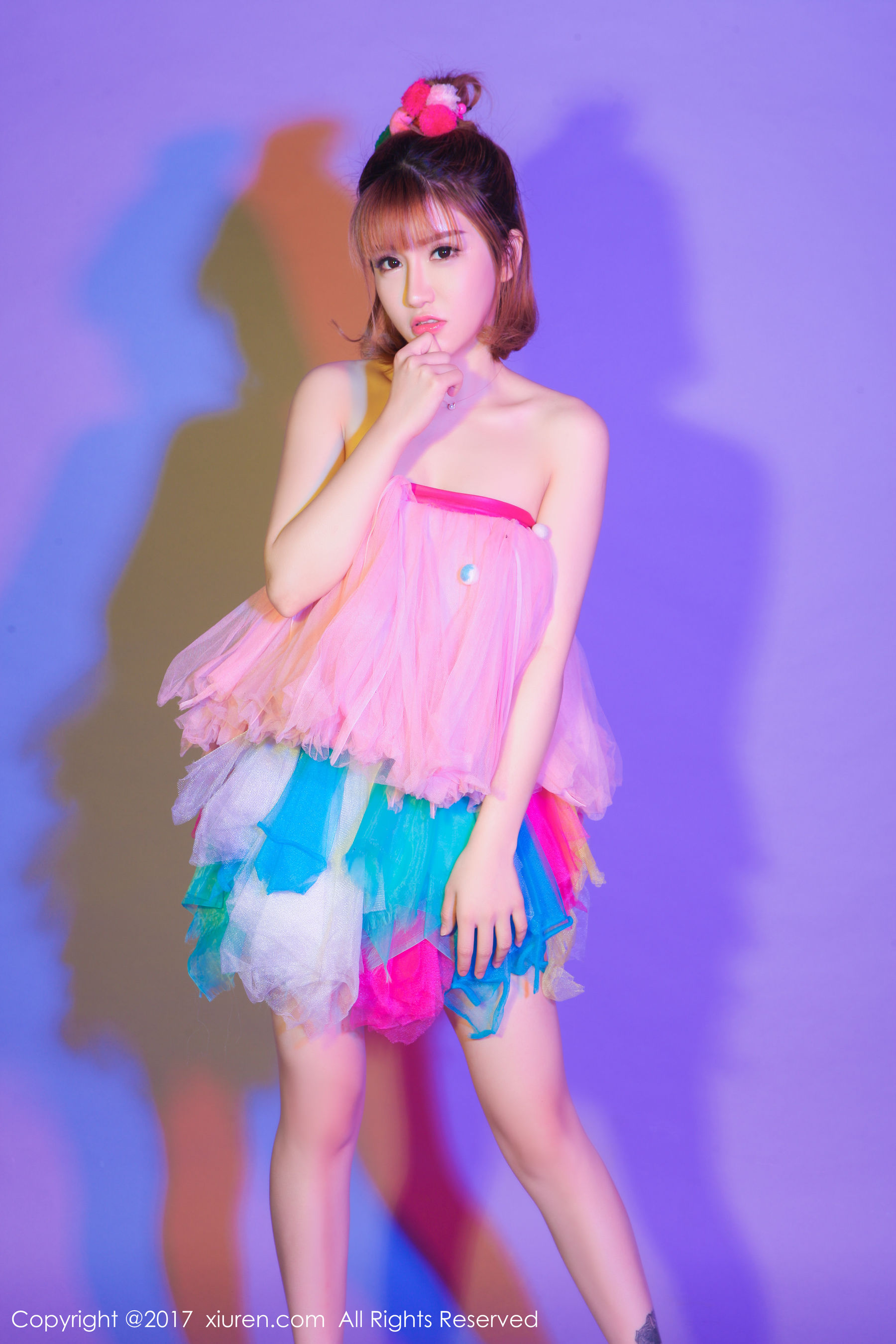  K8傲娇萌萌Vivian《COS超级索尼子+梦幻七彩裙子》 秀人网XIUREN No.722