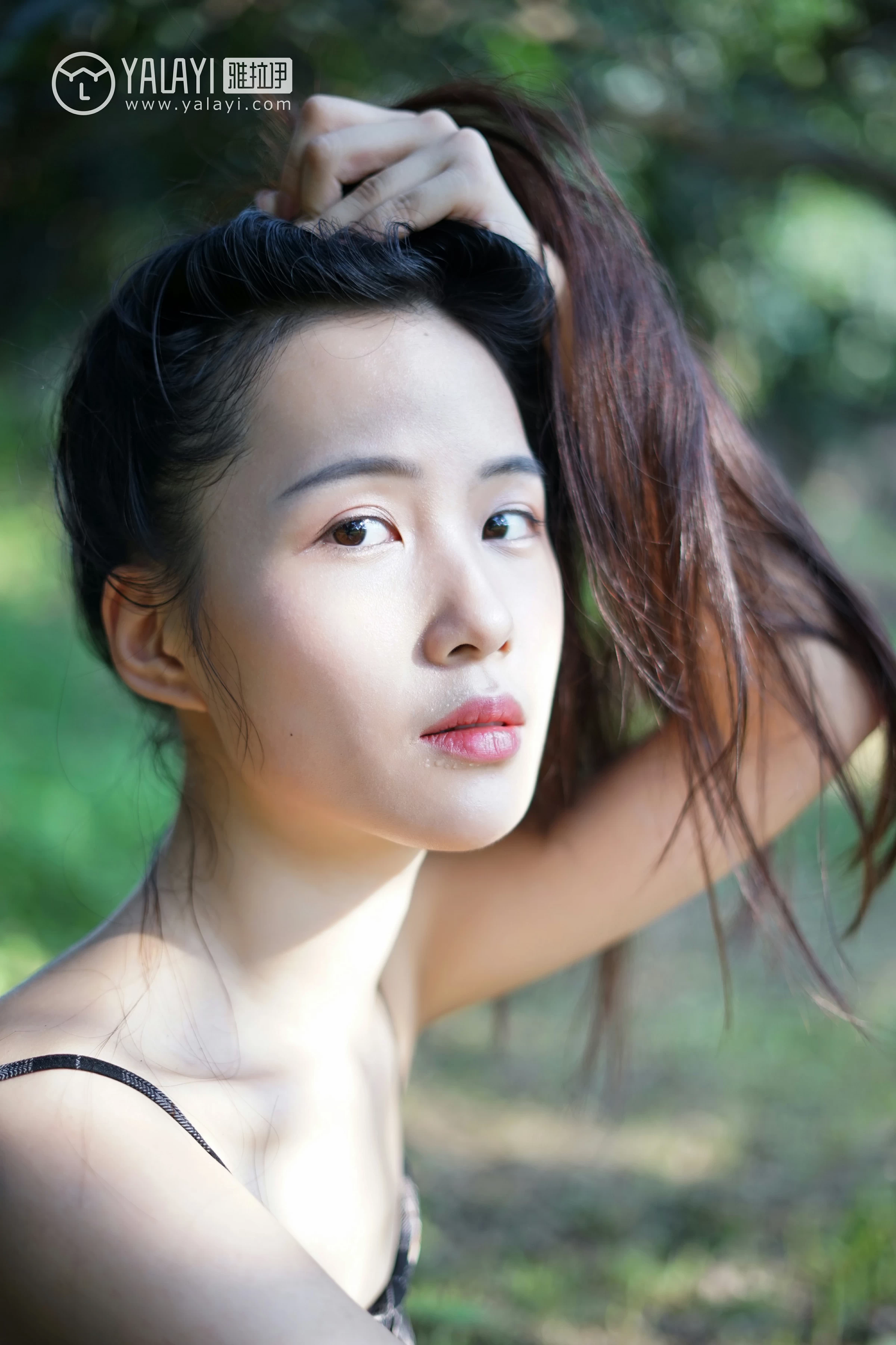 [YALAYI雅拉伊]NO.029 纯粹之心 卡柔 透视蕾丝上衣加吊带连衣裙性感私房写真集第5张