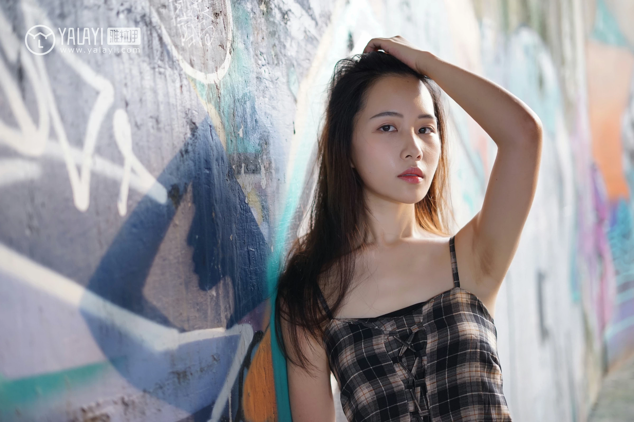 [YALAYI雅拉伊]NO.029 纯粹之心 卡柔 透视蕾丝上衣加吊带连衣裙性感私房写真集第15张