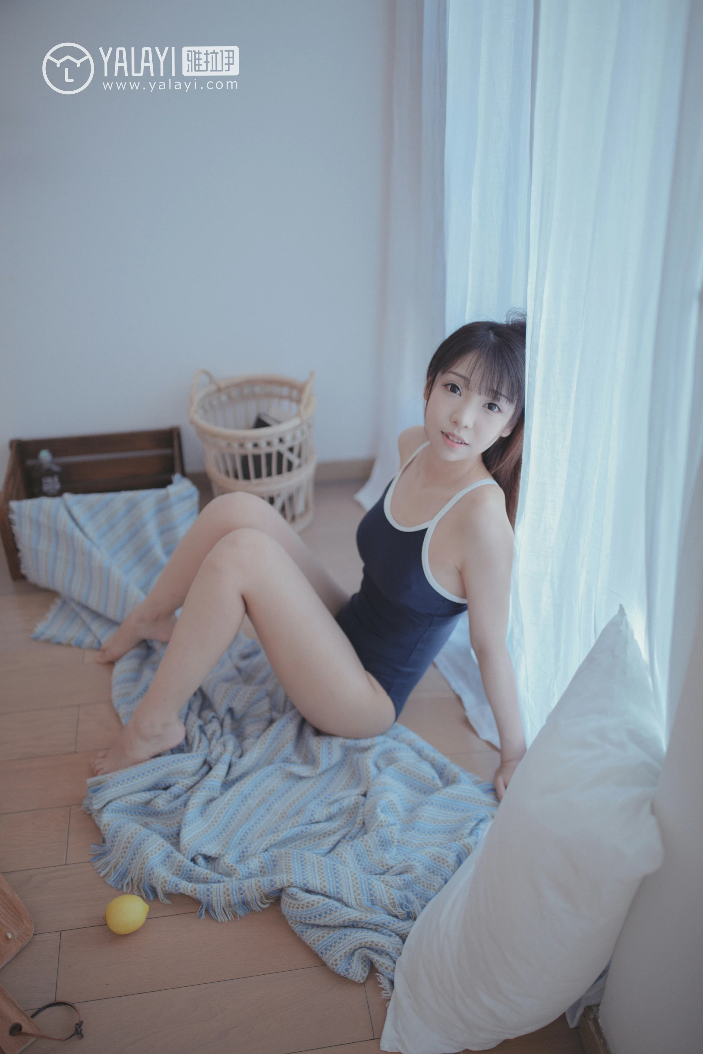 [YALAYI雅拉伊]NO.068 蓝帘幽梦 水花儿 蓝色连体运动内衣性感私房写真集第16张