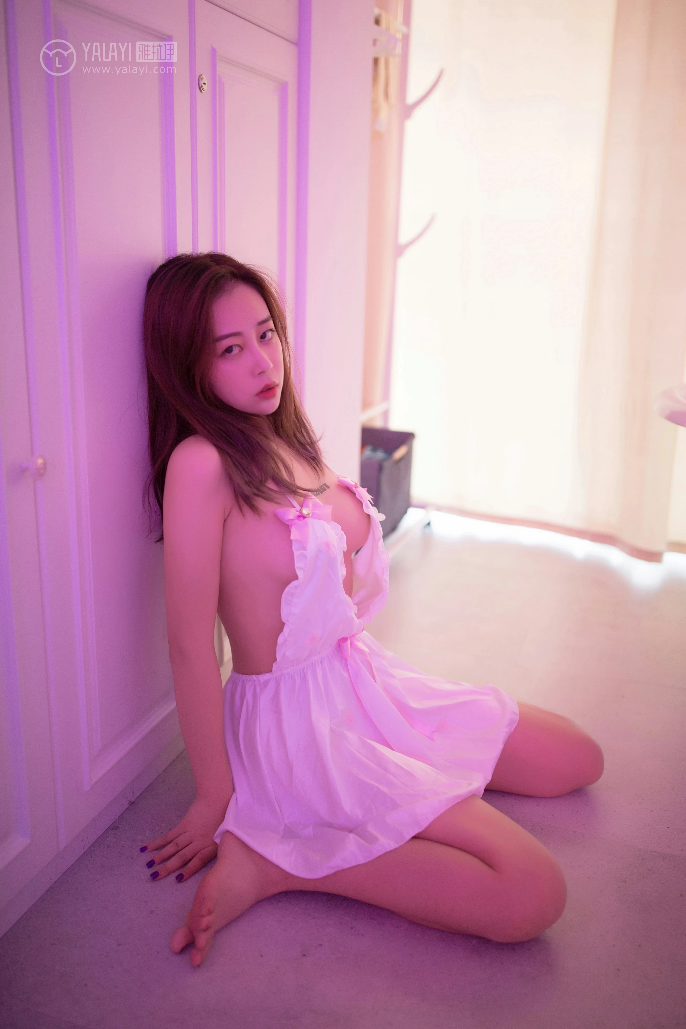 [YALAYI雅拉伊]NO.088 紫色情迷 香香橙子 粉色情趣睡衣裙性感私房写真集第12张