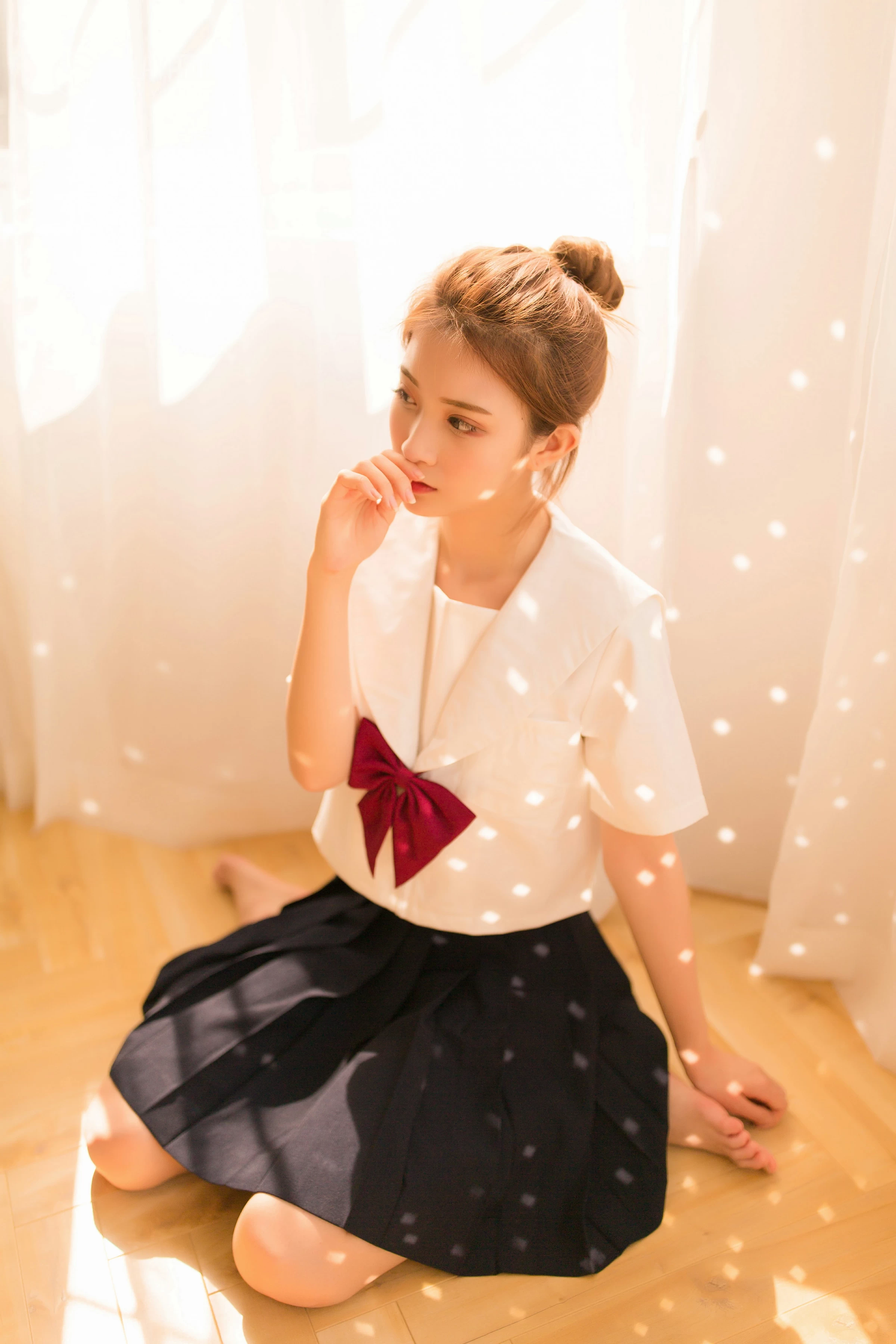 [YALAYI雅拉伊]NO.115 念念不忘 丸糯糯 高中女生制服与黑色短裙清纯私房写真集第11张