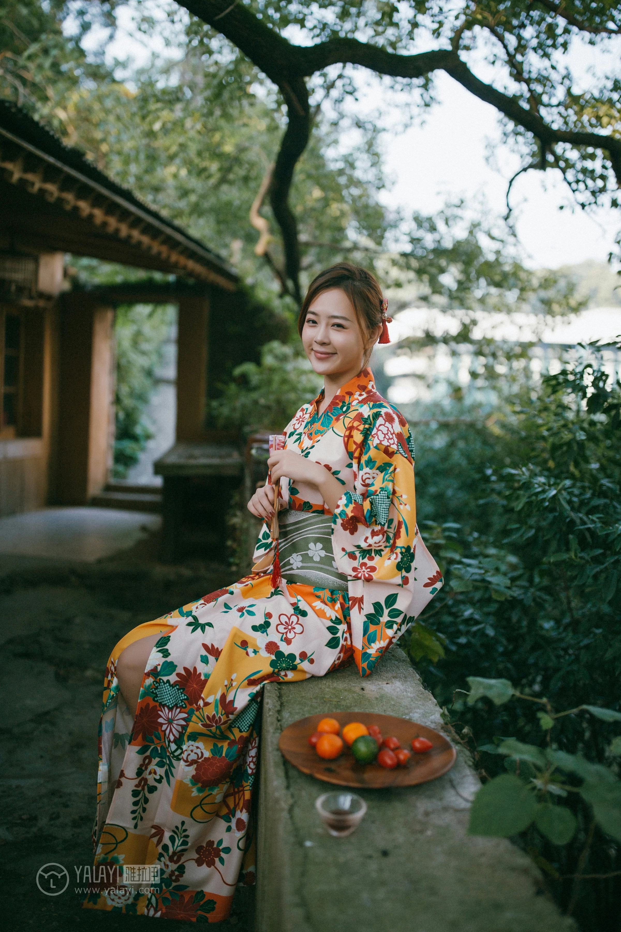 [YALAYI雅拉伊]NO.140 日清和室 张雨青 碎花和服性感私房写真集第10张
