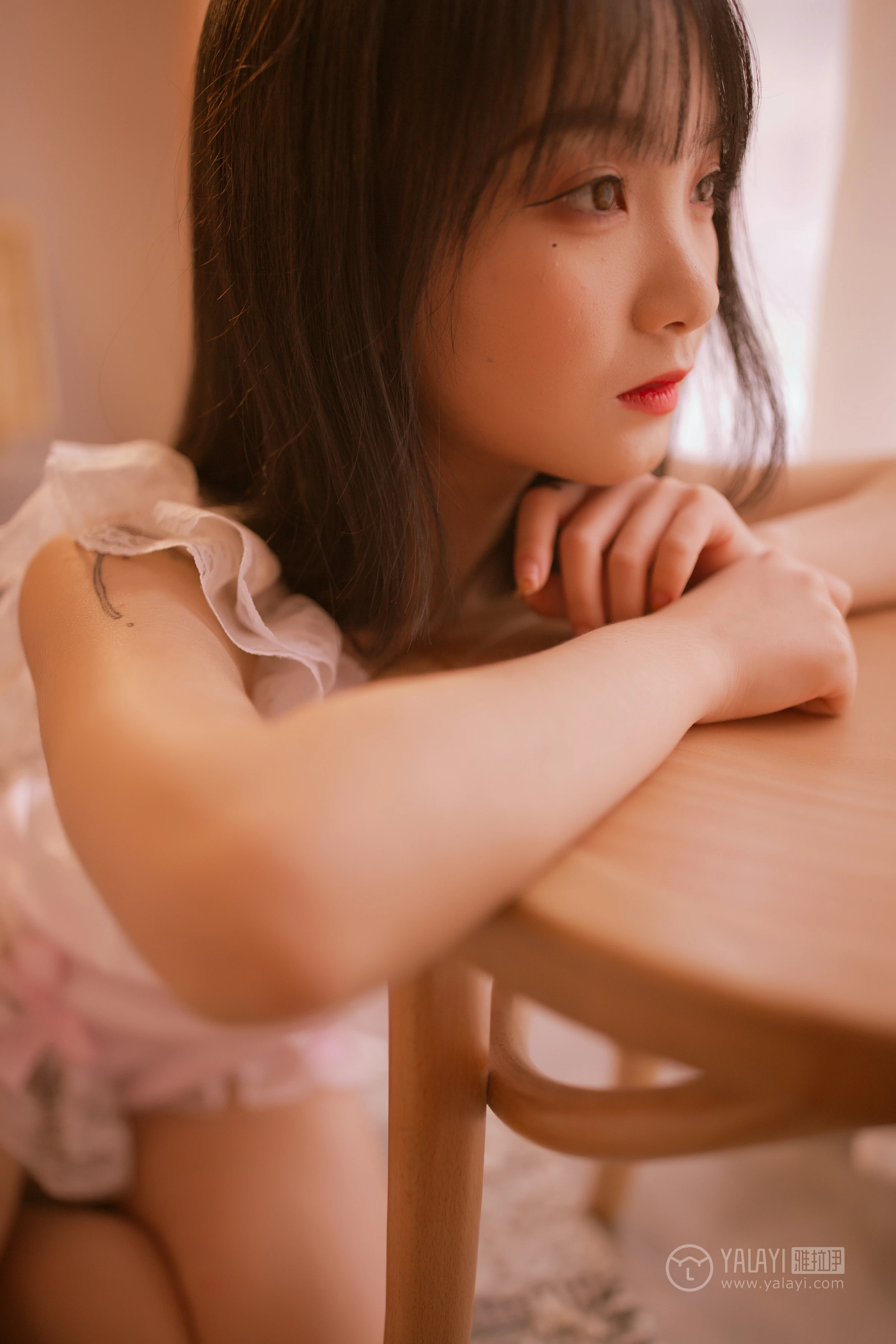 [YALAYI雅拉伊]NO.160 薄紗少女 夏夏 白色透视情趣睡衣性感私房写真集第11张