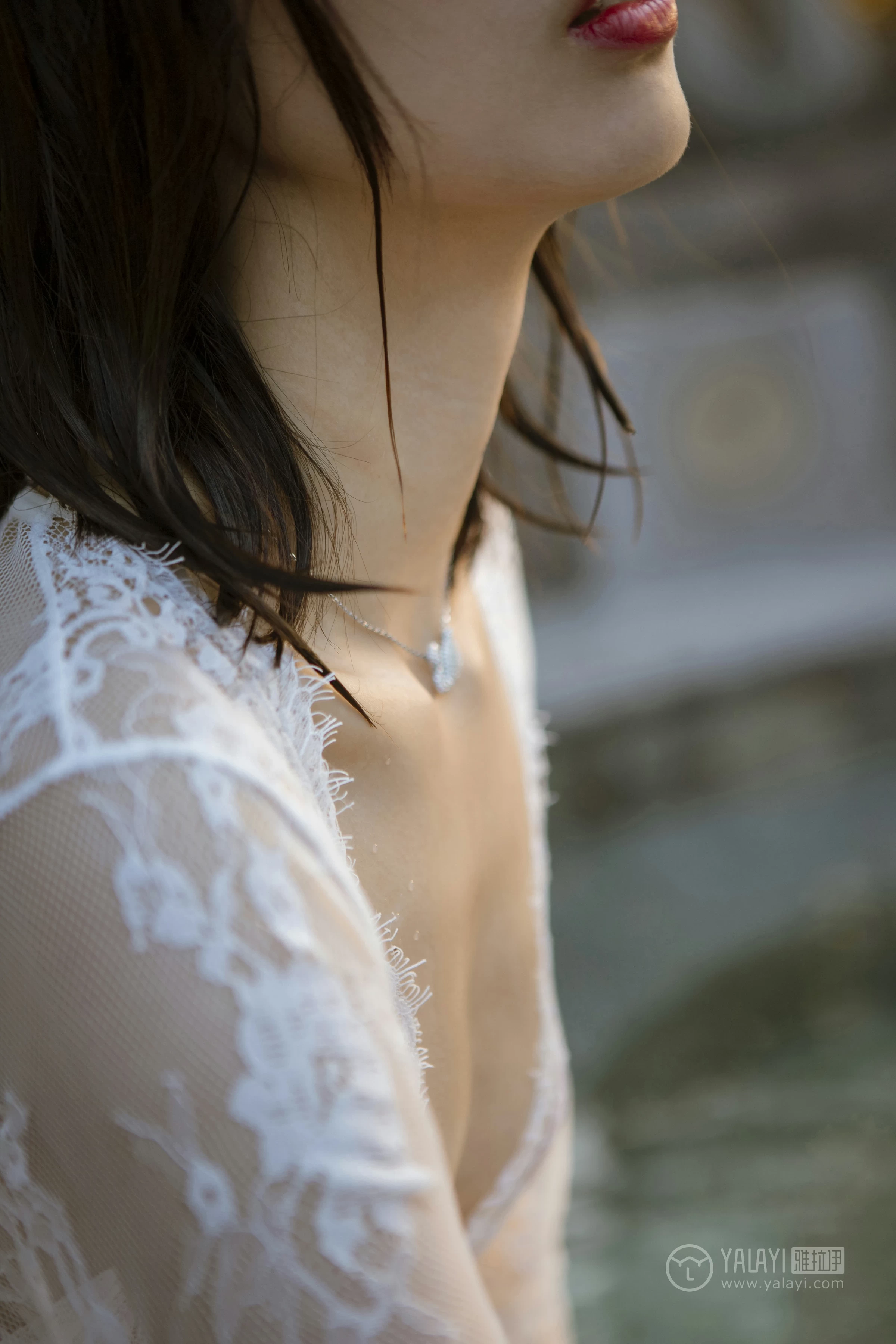 [YALAYI雅拉伊]NO.161 隐隐的柔情 佳佳 白色透视镂空连衣裙性感私房写真集第9张