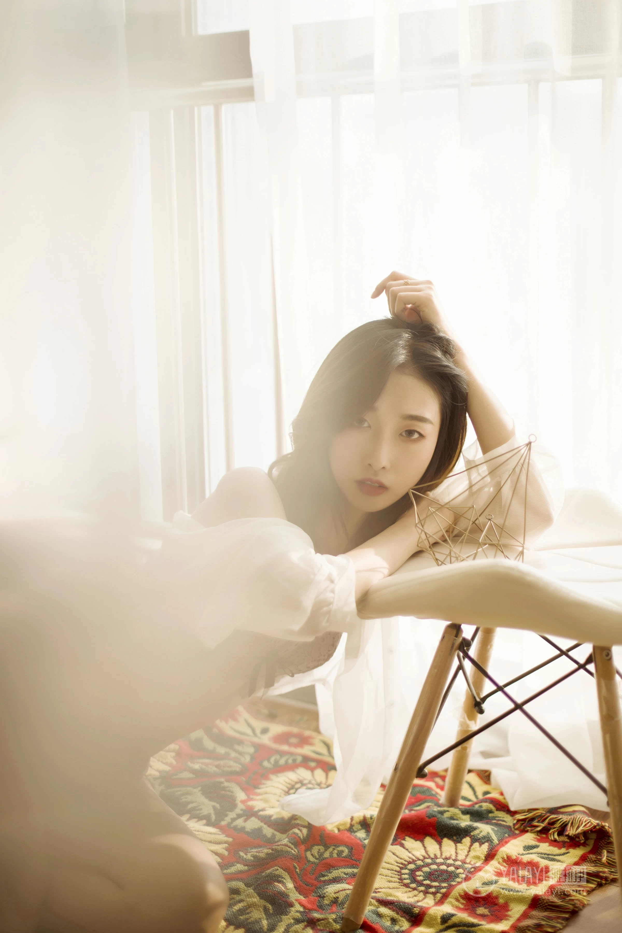 [YALAYI雅拉伊]No.176 心梦 佳佳 白色透视睡衣加蕾丝内衣性感私房写真集第13张