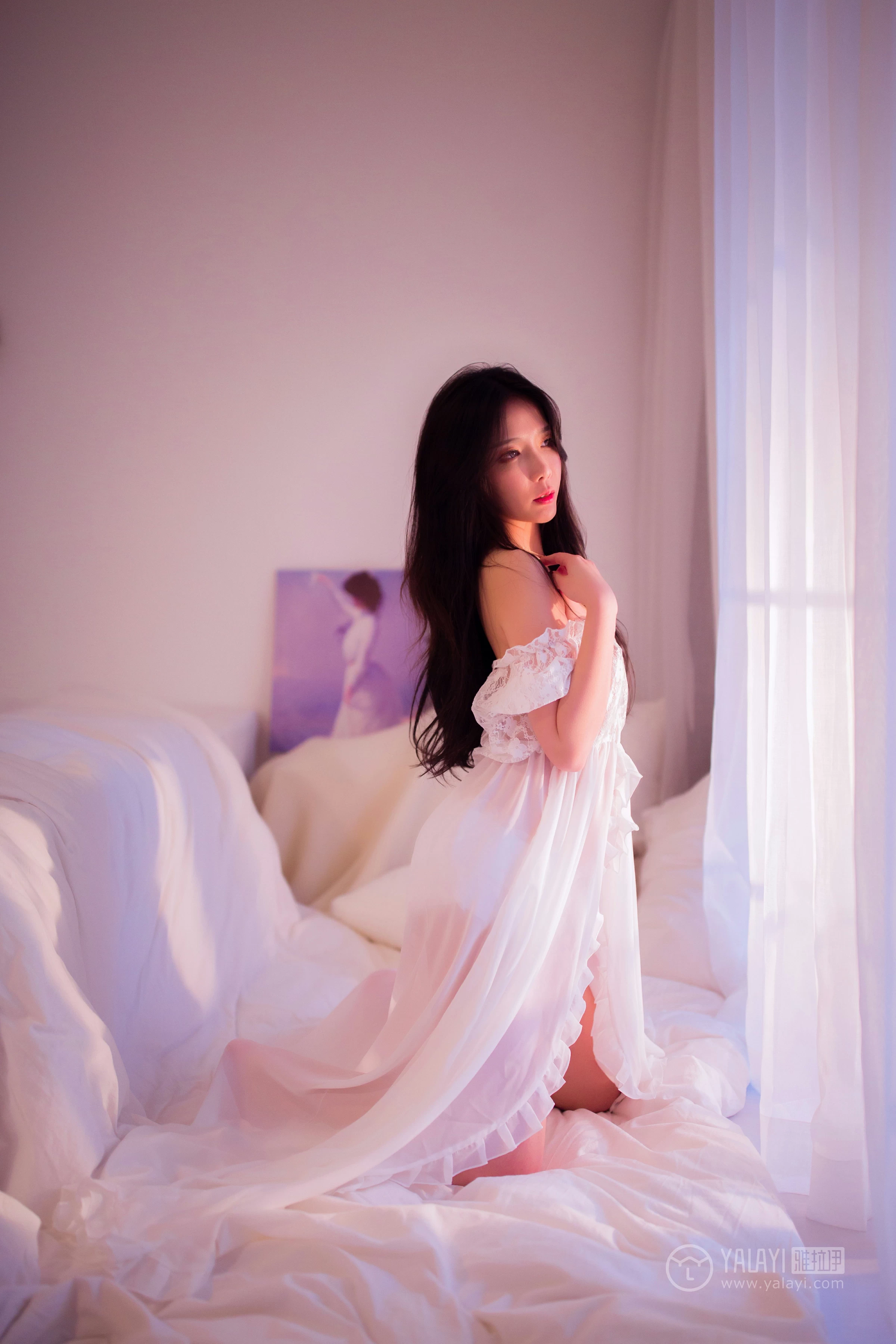 [YALAYI雅拉伊]No.182 温柔香 雪梨姬 白色透视情趣内衣裙性感私房写真集第19张