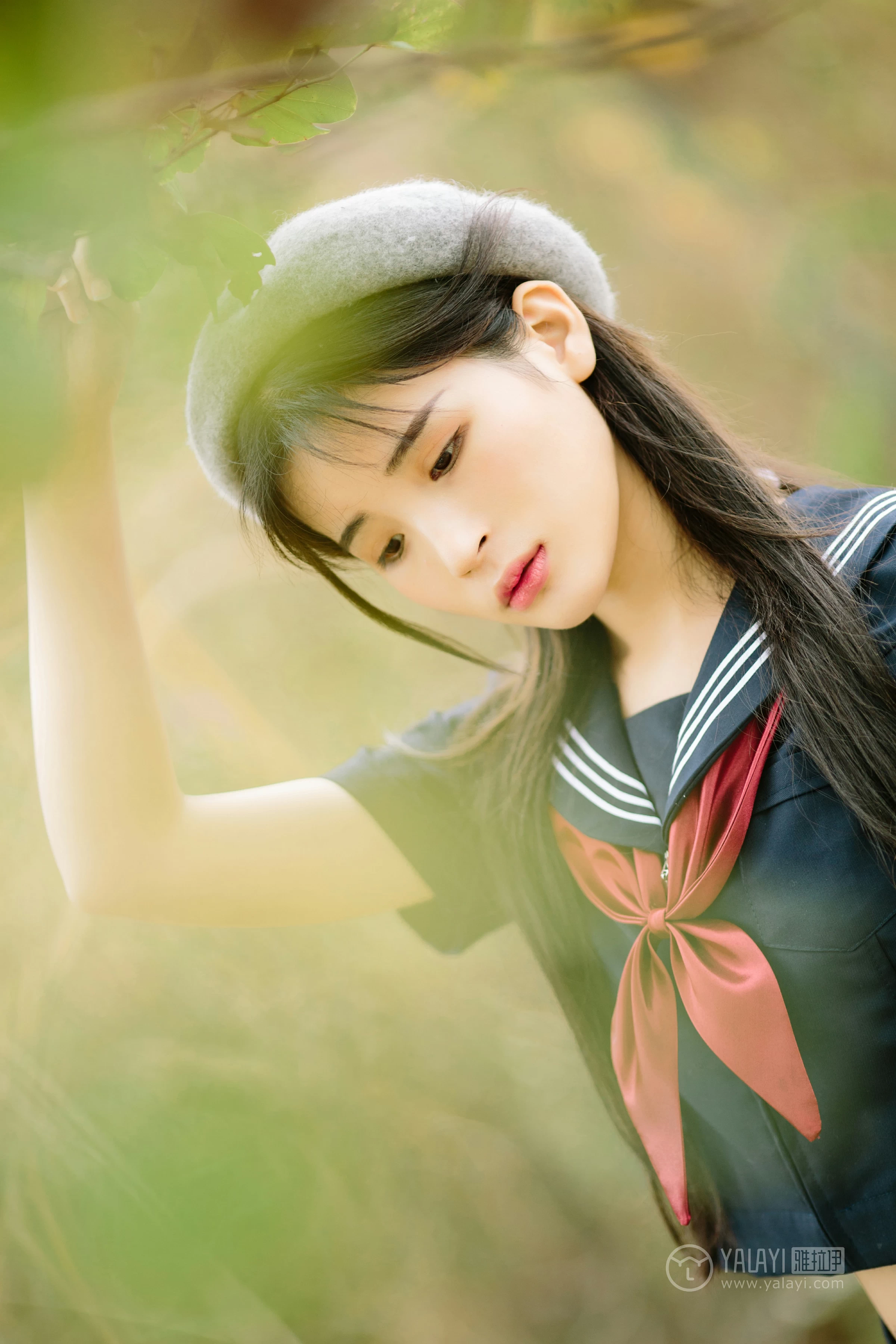 [YALAYI雅拉伊]No.189 青涩岁月 阿惜 蓝色情趣高中女生制服加短裙性感私房写真集第10张