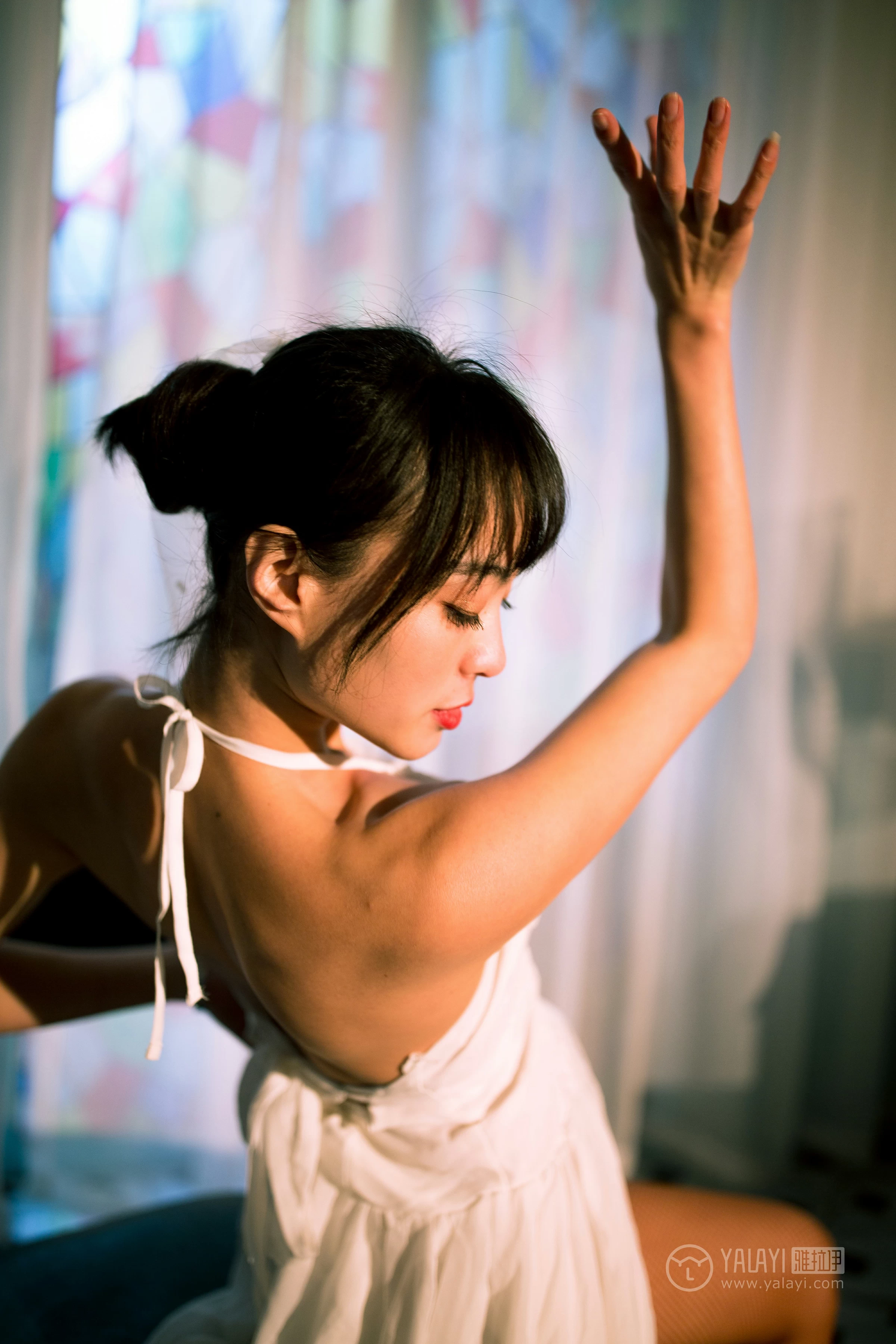 [YALAYI雅拉伊]No.191 轻舞飞扬 米粒米粒 白色吊带裸背婚纱连衣裙性感私房写真集第10张