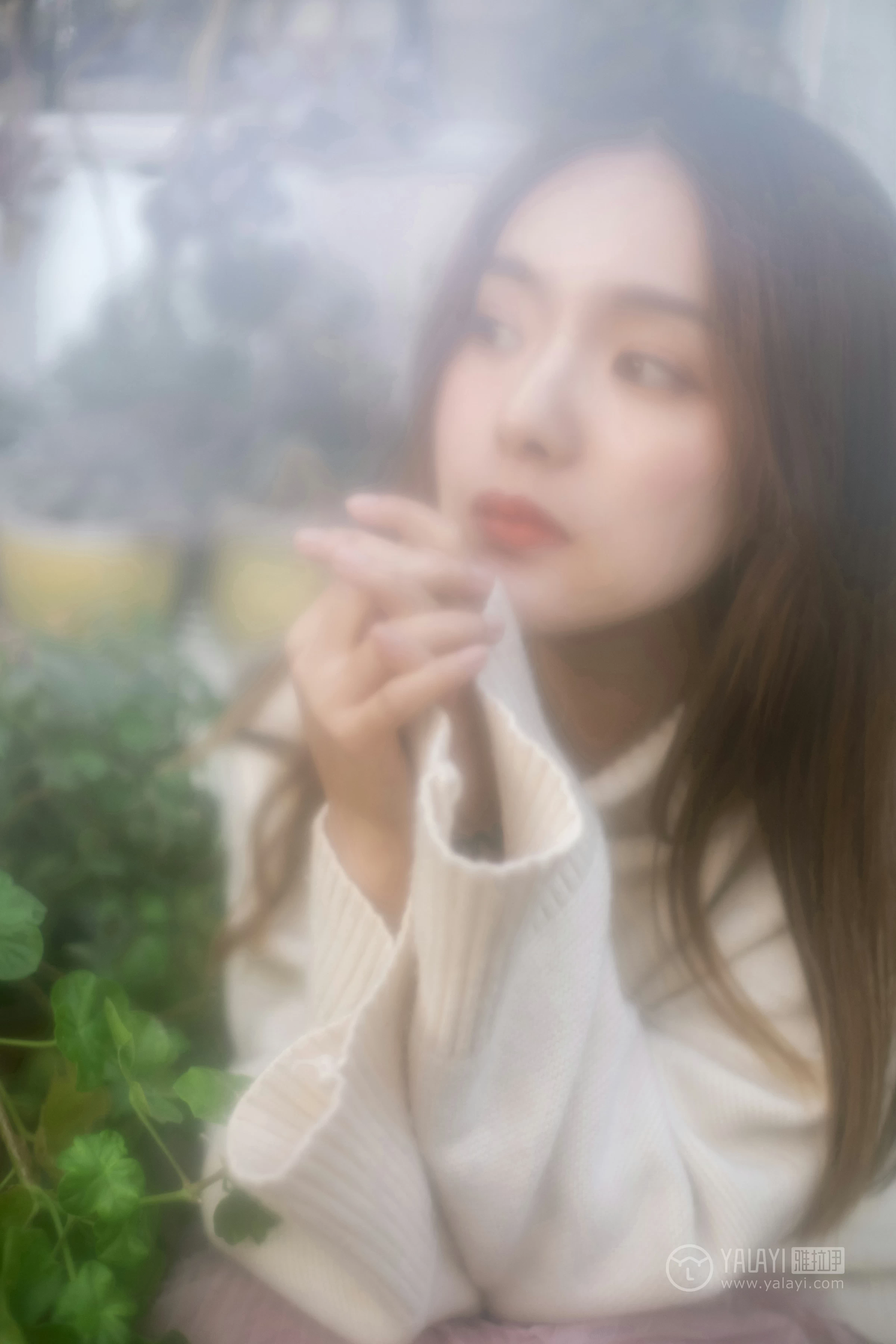[YALAYI雅拉伊]No.209 温柔的你 白日梦 白色连身毛衣清新私房写真集第12张