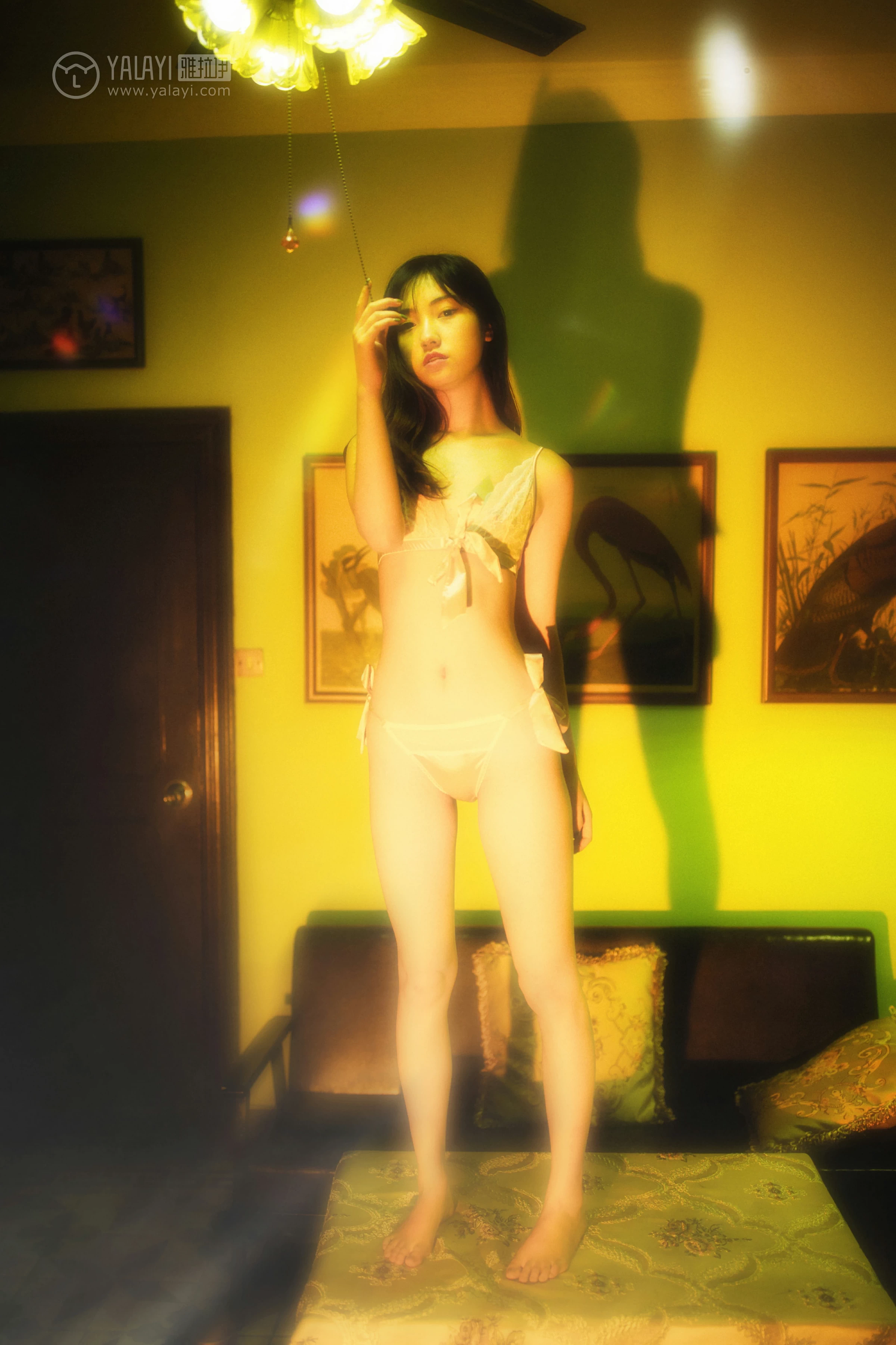 [YALAYI雅拉伊]No.256 人间失格 天蓝酱 白色透视镂空情趣内衣性感私房写真集第16张