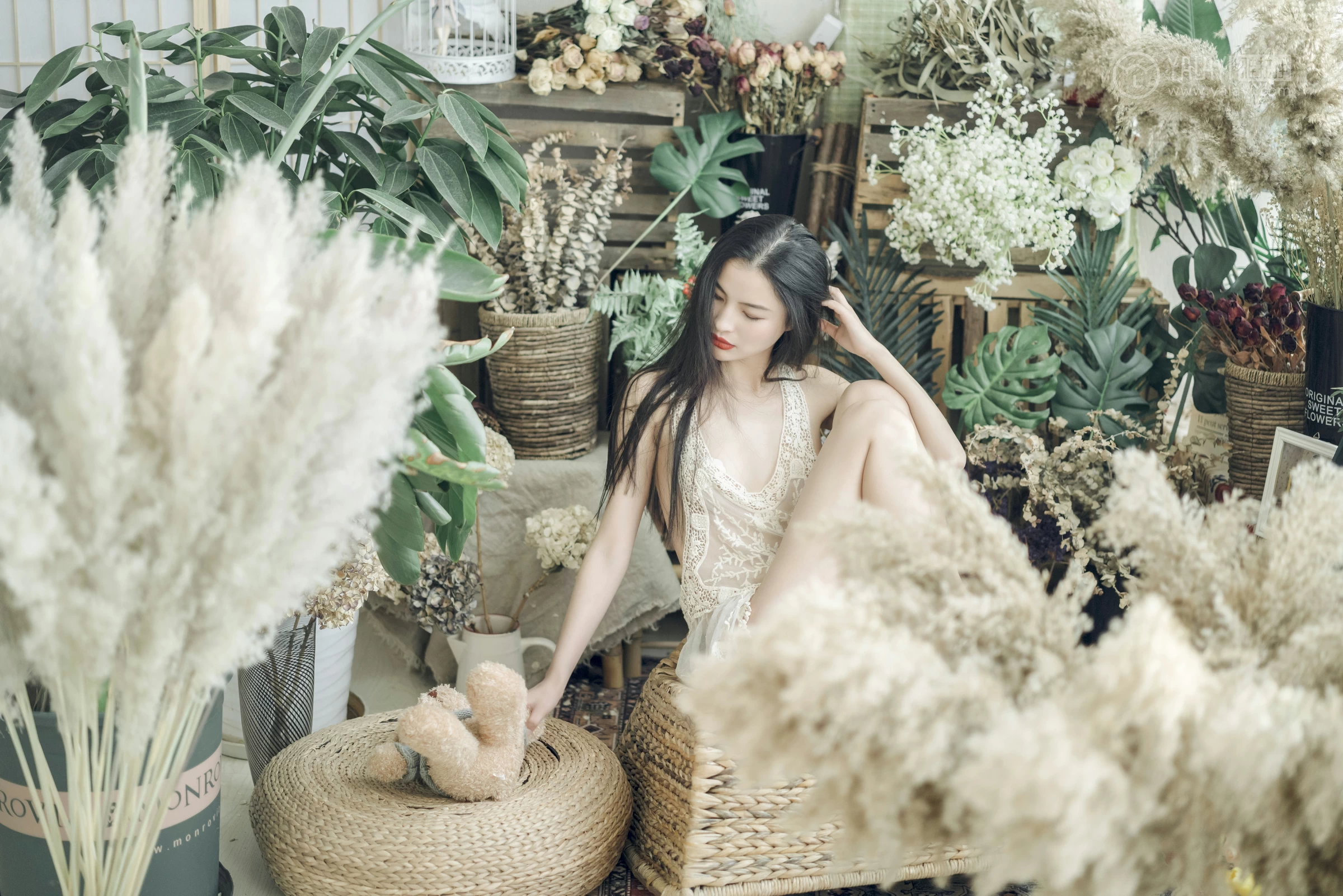 [YALAYI雅拉伊]No.280 盛夏的果实 小竹 情趣透视镂空衬衫加白色内衣性感私房写真集第19张