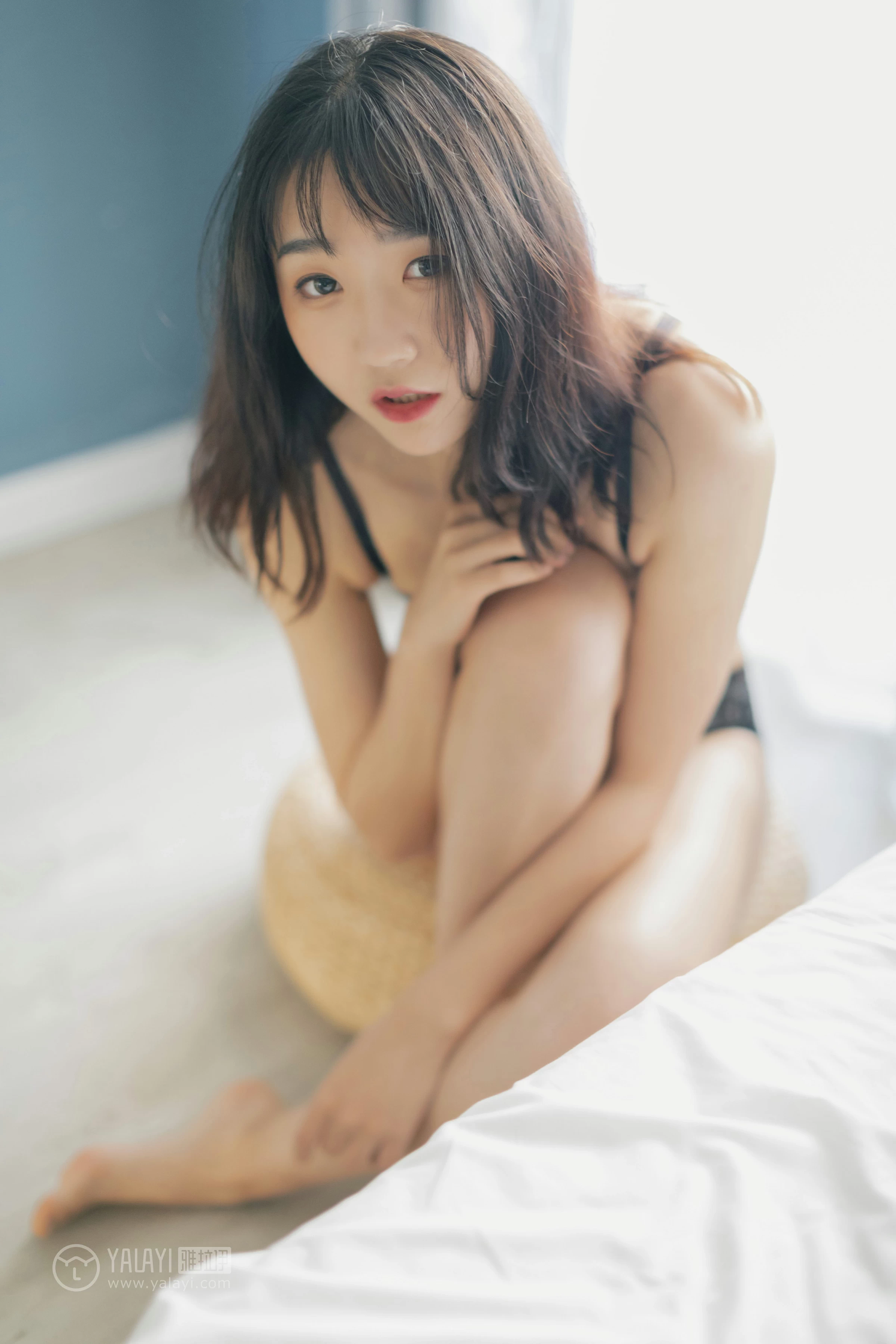 [YALAYI雅拉伊]No.318 午后时光 念念 黑色蕾丝内衣居家性感私房写真集第18张