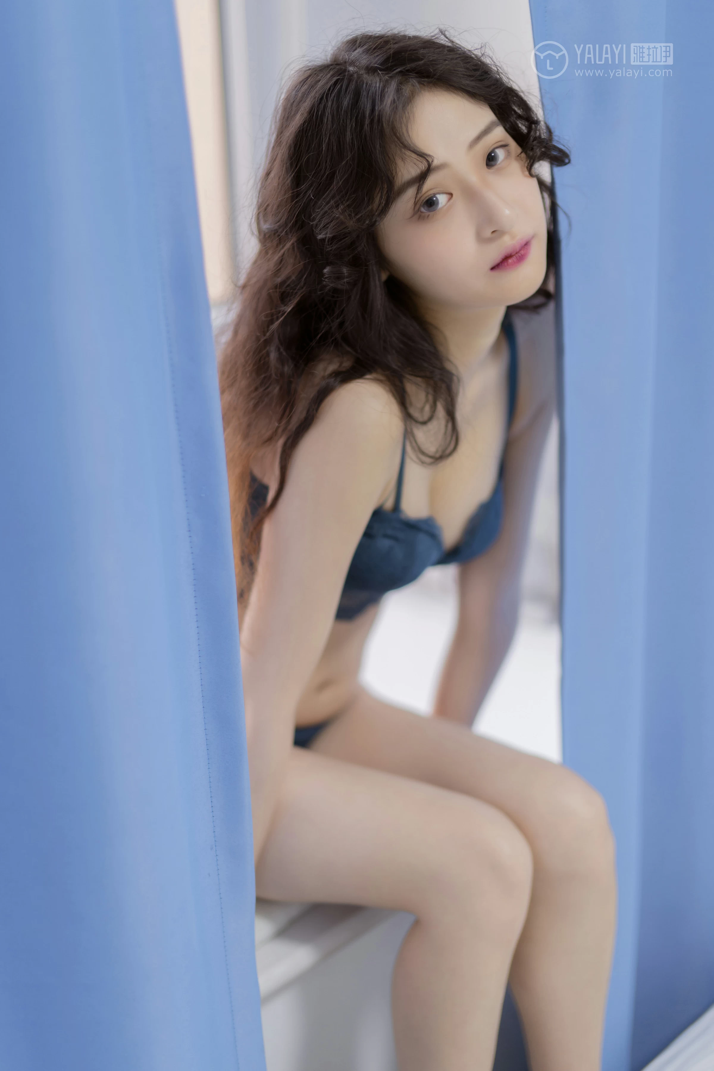 [YALAYI雅拉伊]No.356 蓝精灵 西子 蓝色蕾丝内衣性感私房写真集第13张