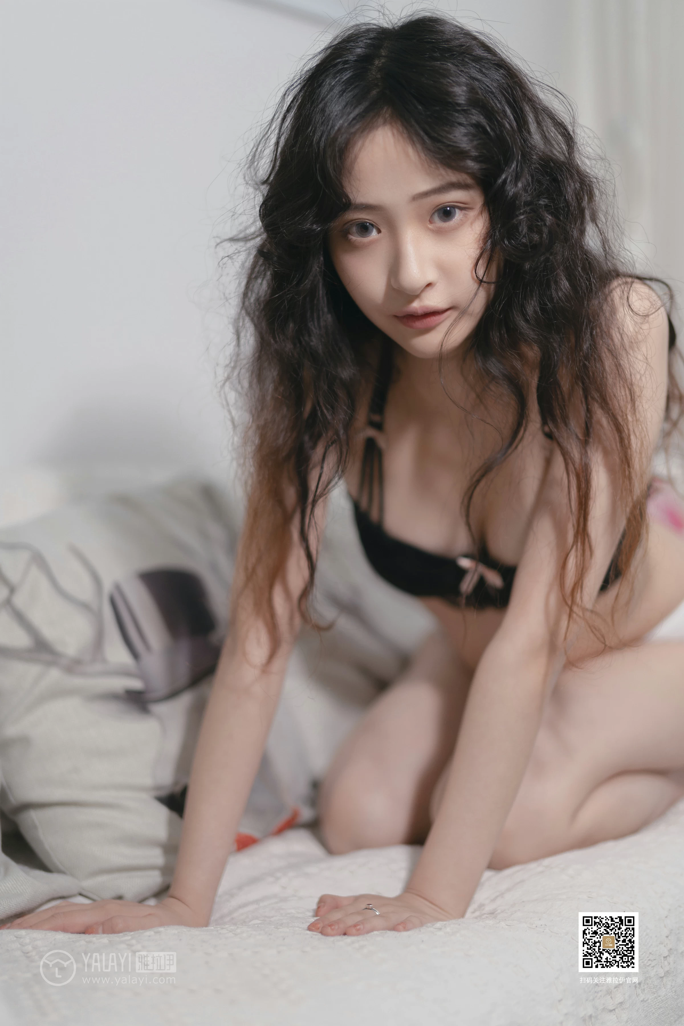 [YALAYI雅拉伊]No.370 萌宠 西子 黑色蕾丝内衣性感私房写真集第7张