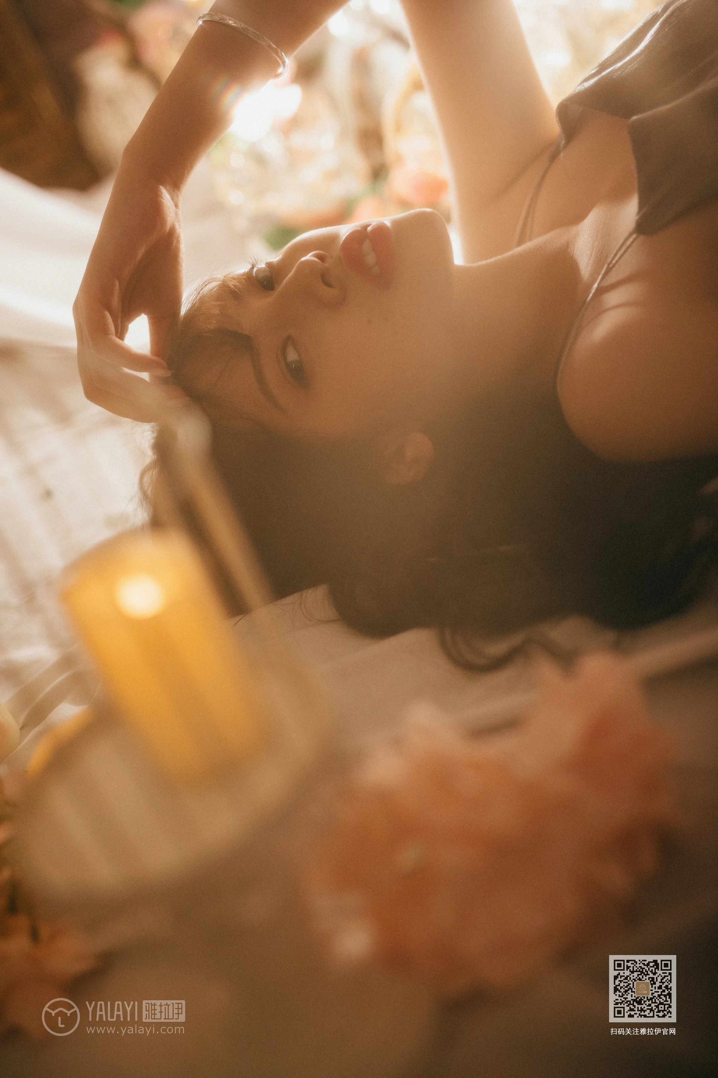 [YALAYI雅拉伊]No.391 撩拨 静儿 白色透视蕾丝内衣加安全短裤性感私房写真集第9张