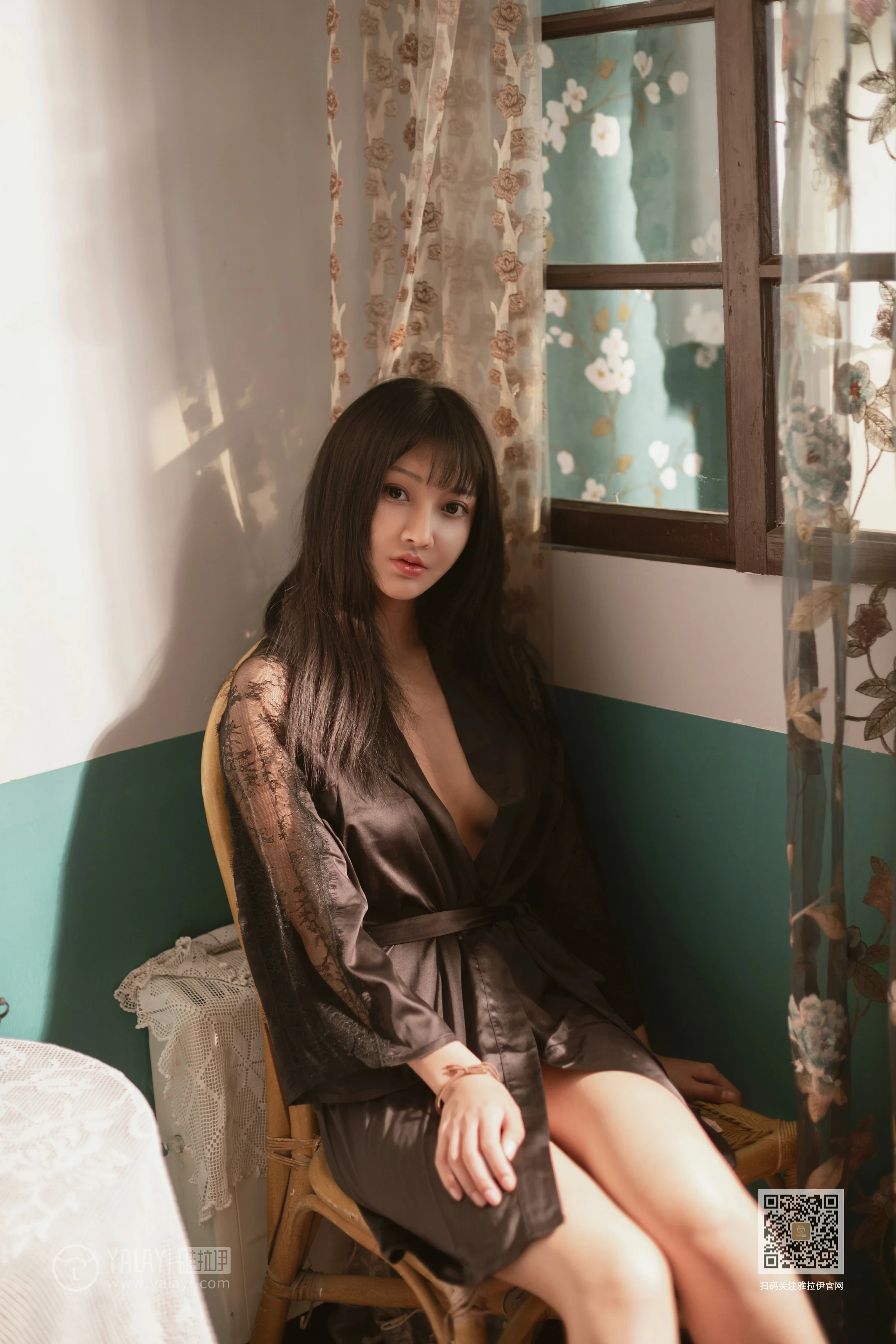 [YALAYI雅拉伊]Vol.494 帘卷美人绰态 韩熙 黑色透视睡衣性感私房写真集第11张