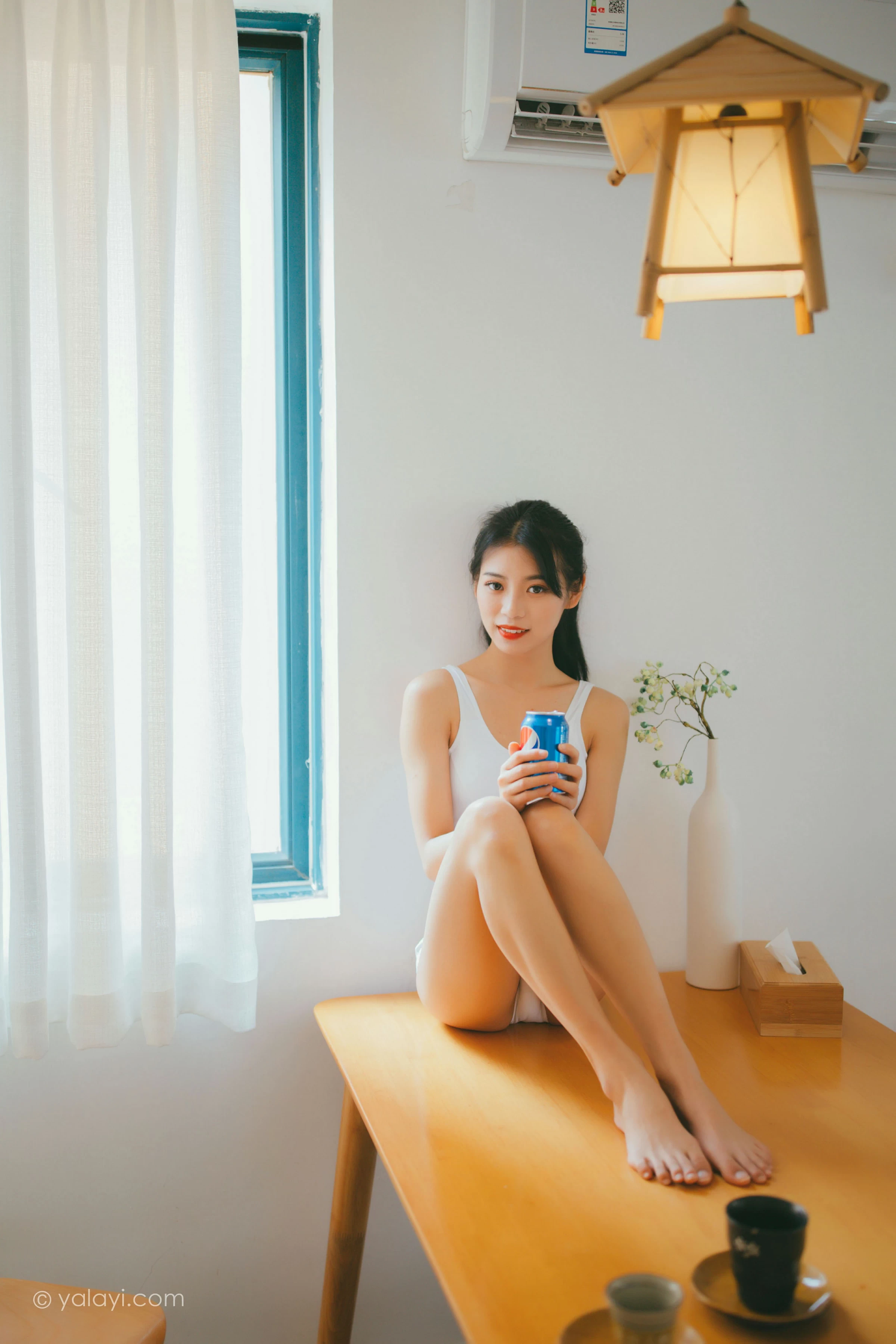 [YALAYI雅拉伊]NO.660 《消暑少女》 丽雅 白色连体体操服性感私房写真集第17张