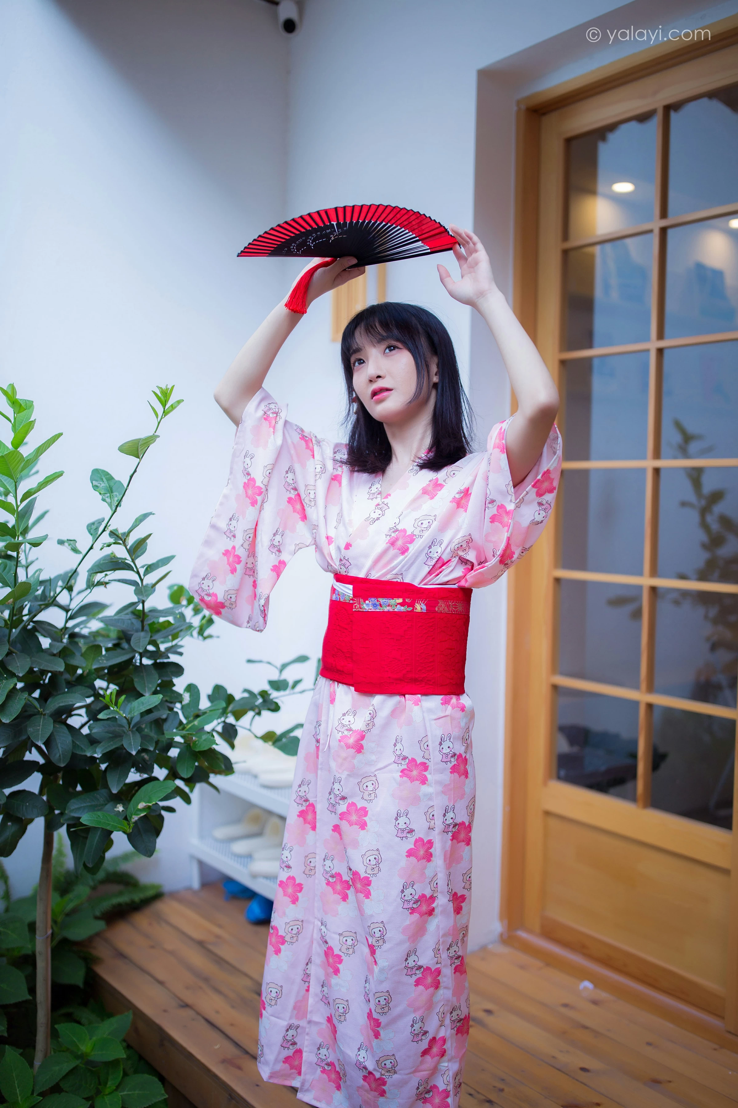 [YALAYI雅拉伊]NO.706 《樱花精灵》 落落 粉色和服性感私房写真集第1张