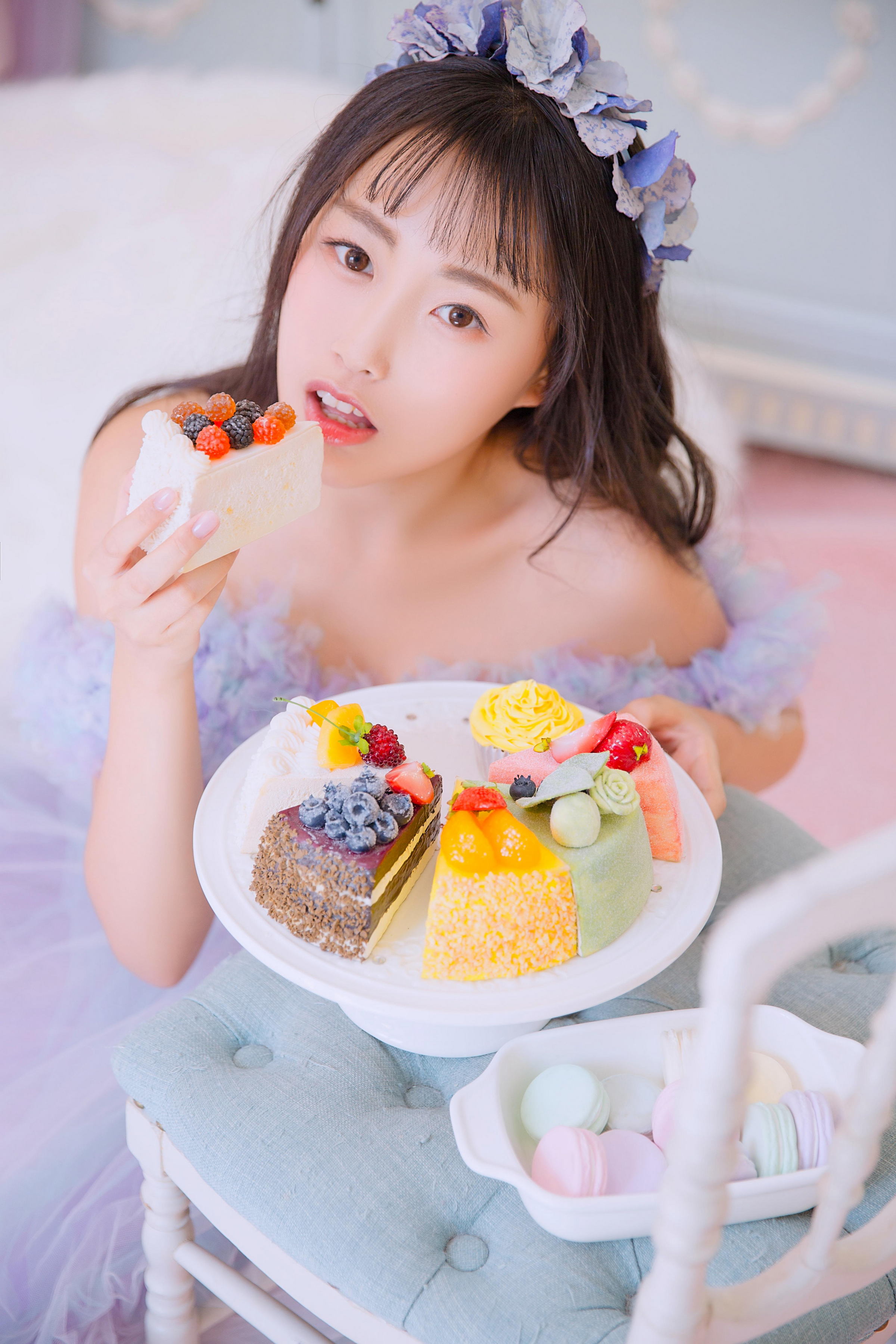 [YALAYI雅拉伊]2022.06.13 秘密花园 清纯少女 JK水手制服与粉色吊带内衣加短裤私房写真集第5张