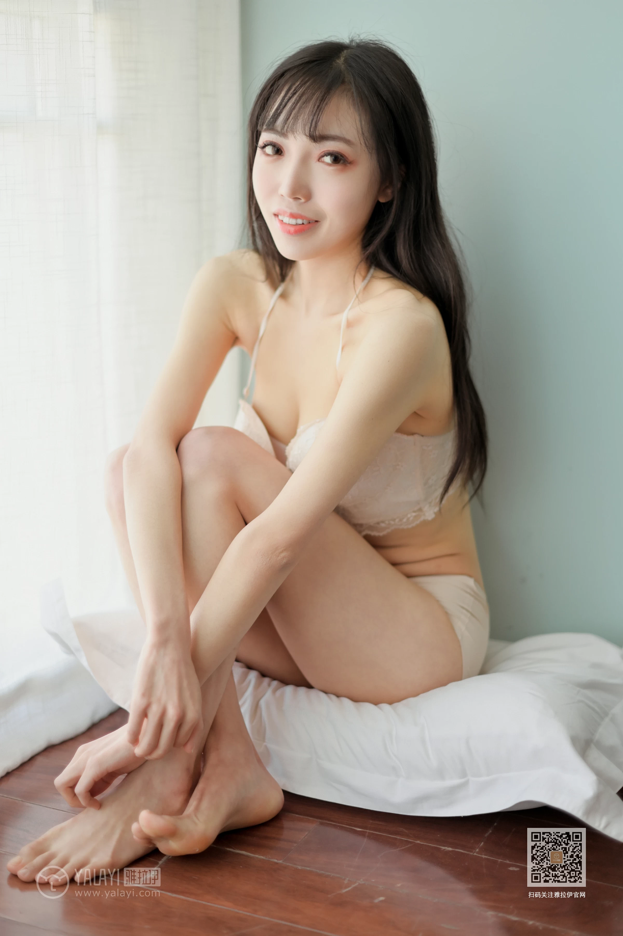 [YALAYI雅拉伊]Vol.469 冰肌白波 软软 白色蕾丝内衣居家性感私房写真集第7张