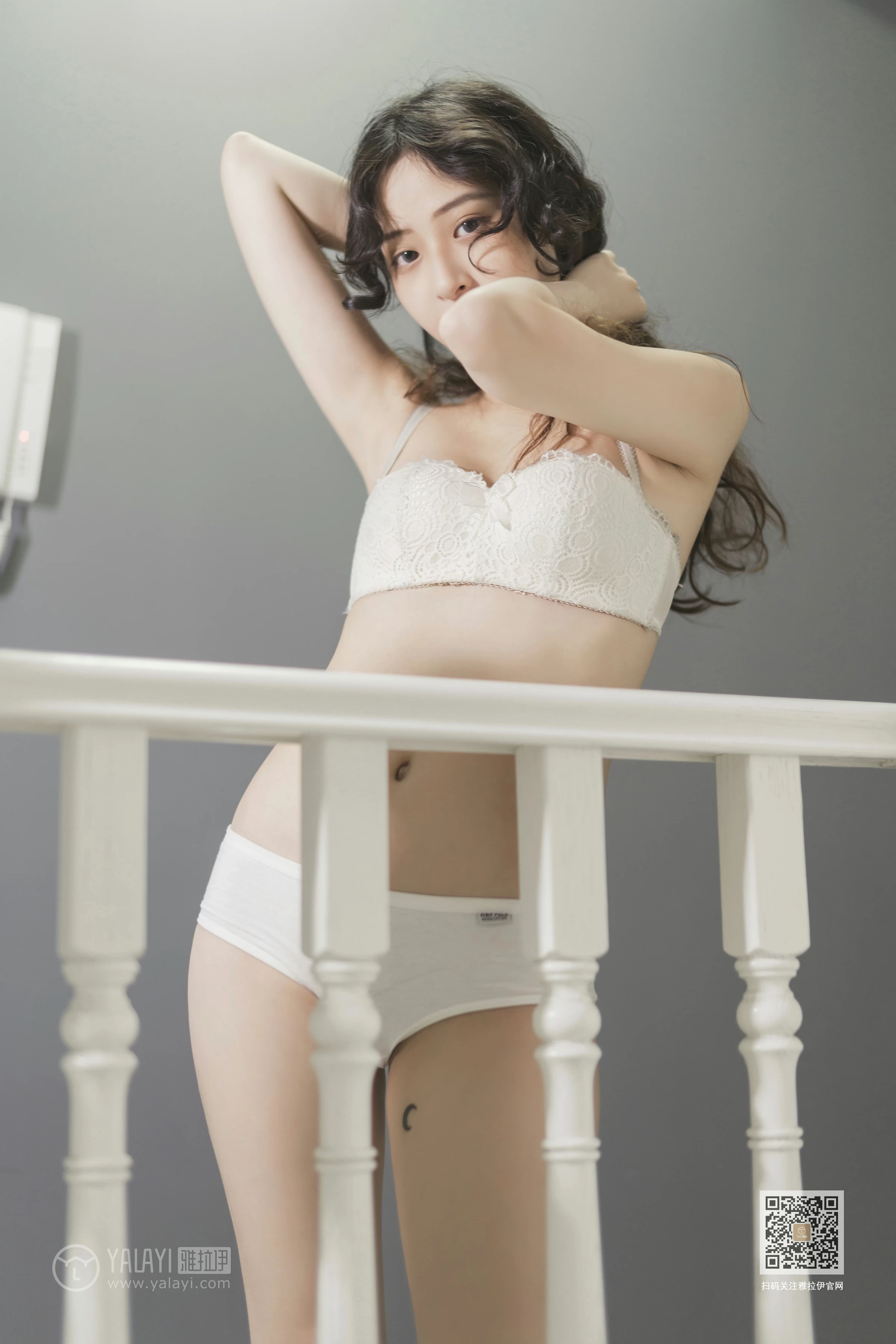 [YALAYI雅拉伊]Vol.474 吹落白衣裳 西子 白色蕾丝内衣居家性感私房写真集第19张
