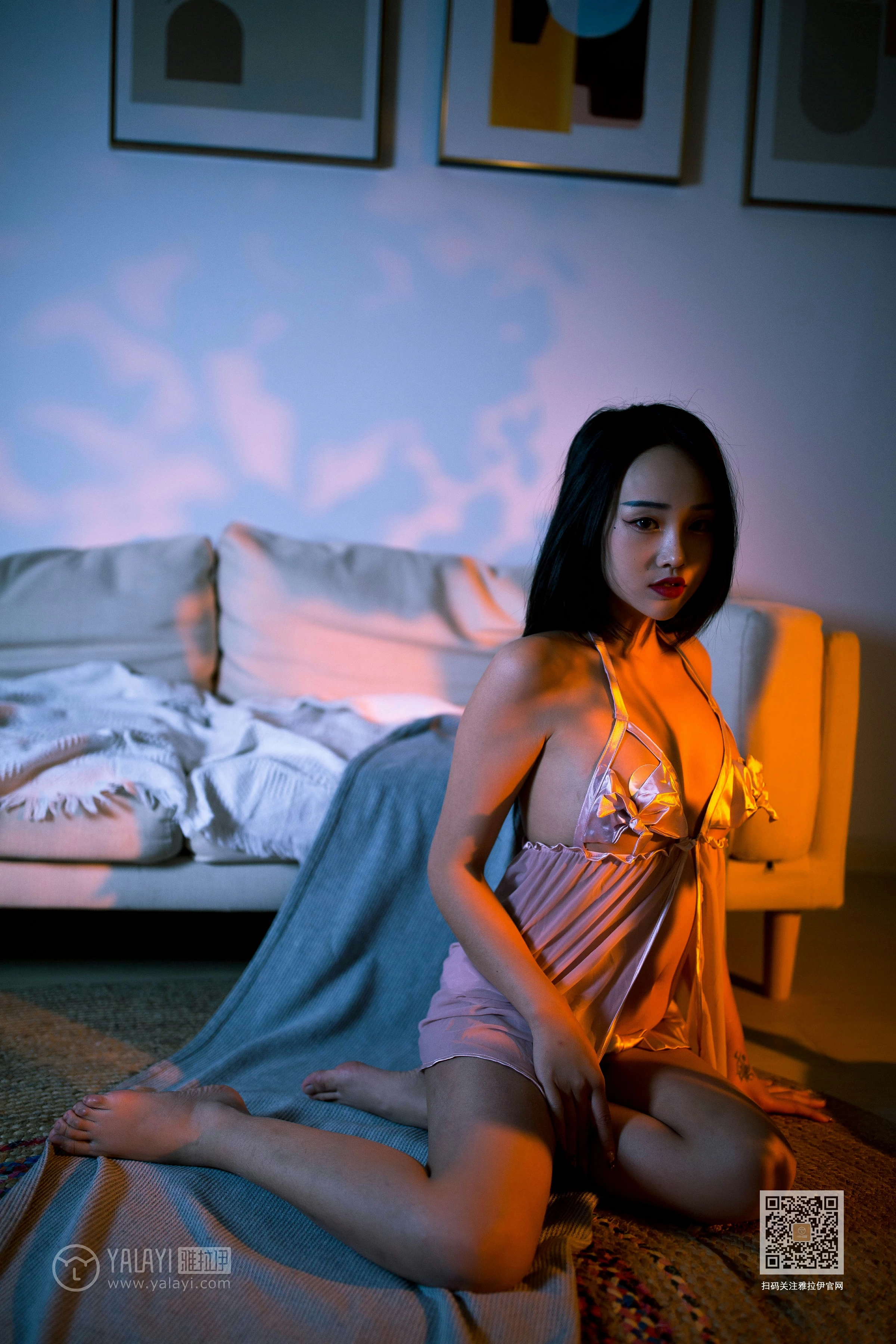 [YALAYI雅拉伊]Vol.535 热浪 优优 粉色透视情趣内衣性感私房写真集第16张