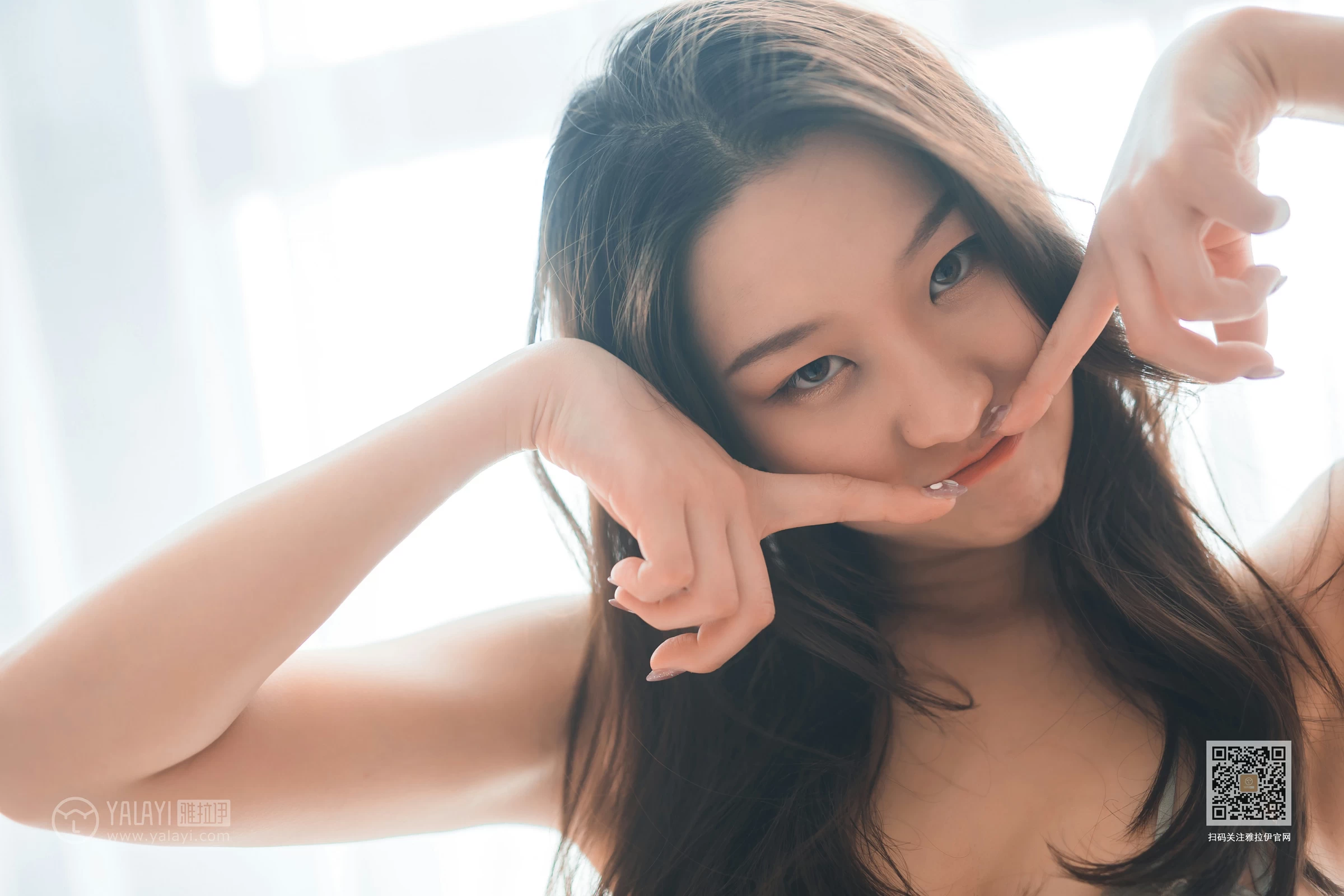 [YALAYI雅拉伊]NO.617 《热恋期》 明月 淡蓝色蕾丝内衣性感私房写真集第8张