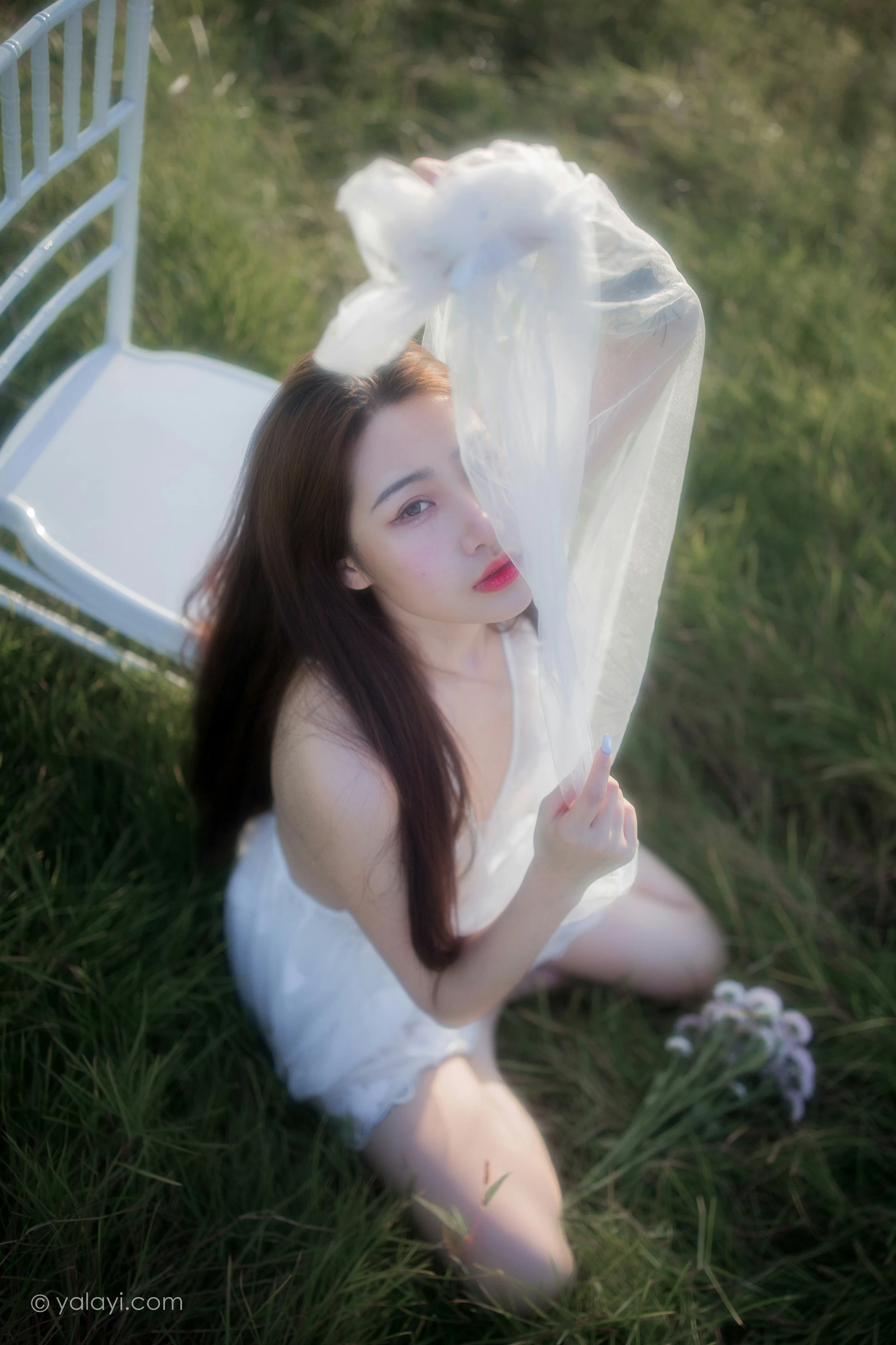 [YALAYI雅拉伊]NO.732 《寻》 籹籹仔 白色透视情趣婚纱性感私房写真集第3张