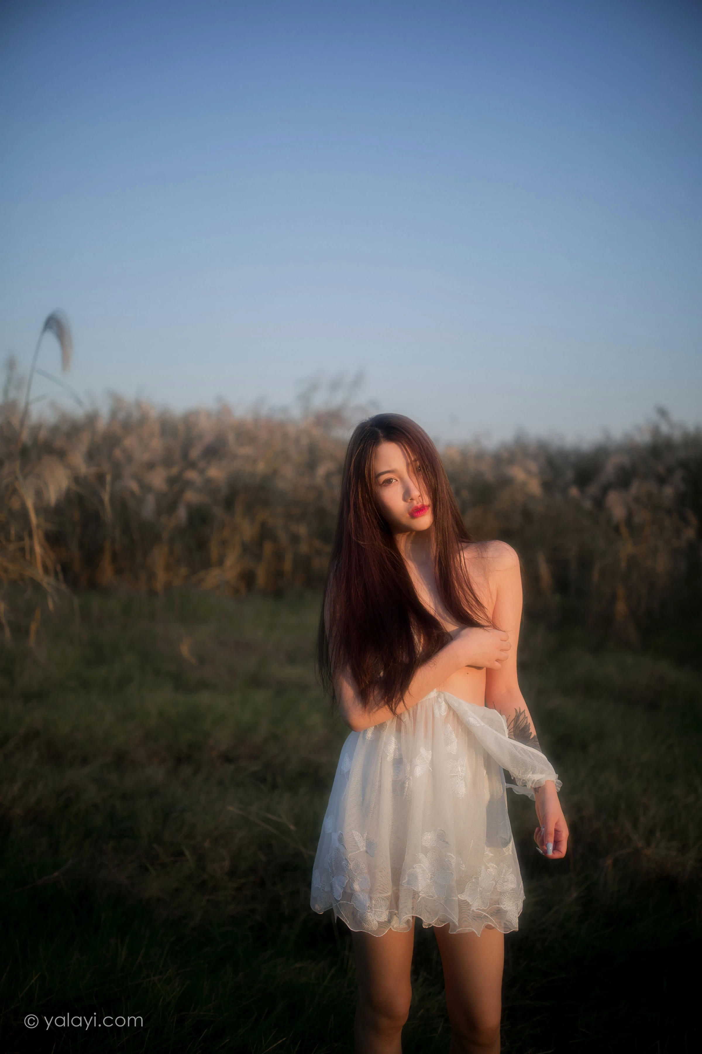 [YALAYI雅拉伊]NO.732 《寻》 籹籹仔 白色透视情趣婚纱性感私房写真集第12张