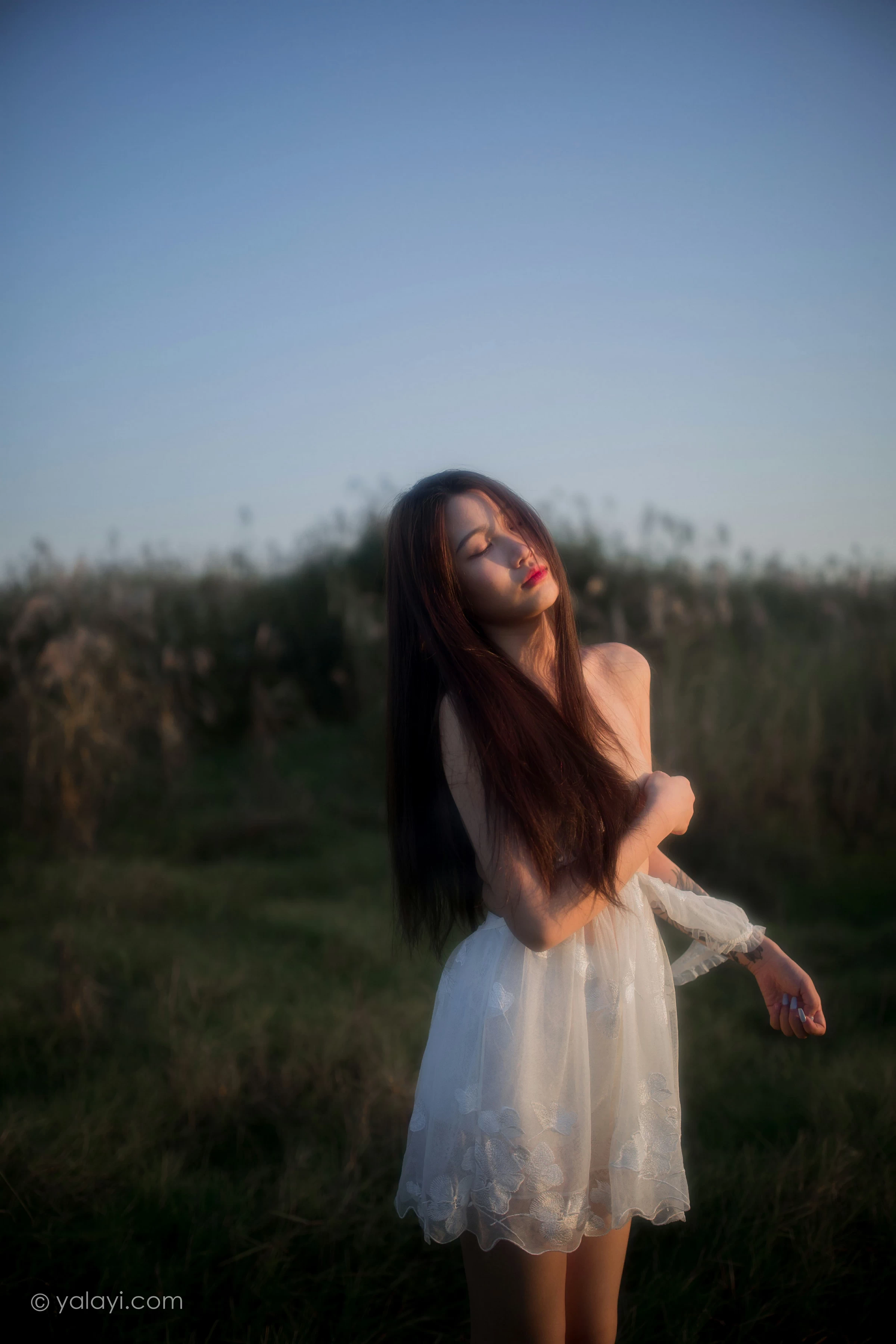 [YALAYI雅拉伊]NO.732 《寻》 籹籹仔 白色透视情趣婚纱性感私房写真集第12张