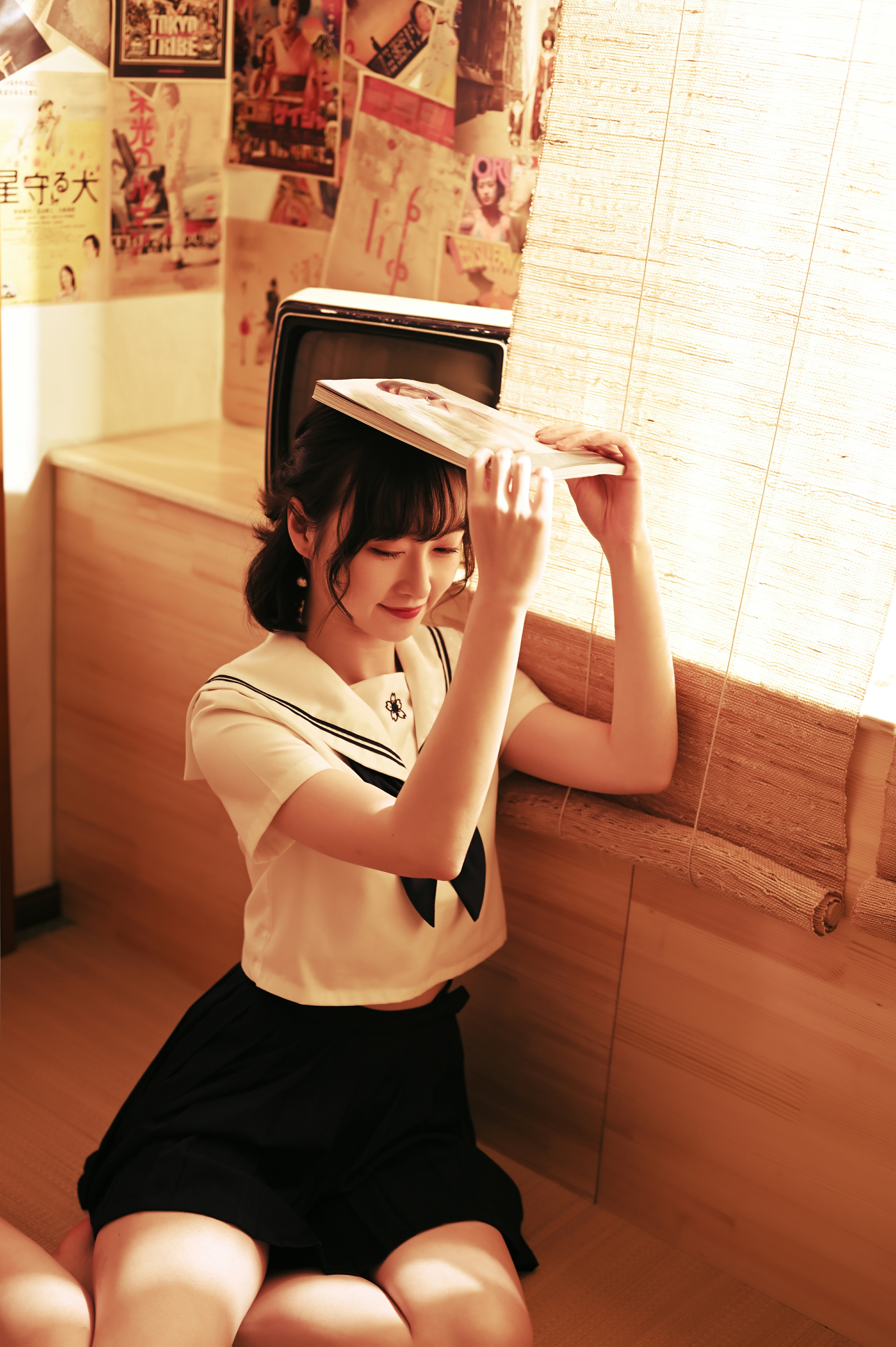 [YALAYI雅拉伊]NO.778 优等生JK 京京 白色水手制服加黑色短裙私房写真集第11张