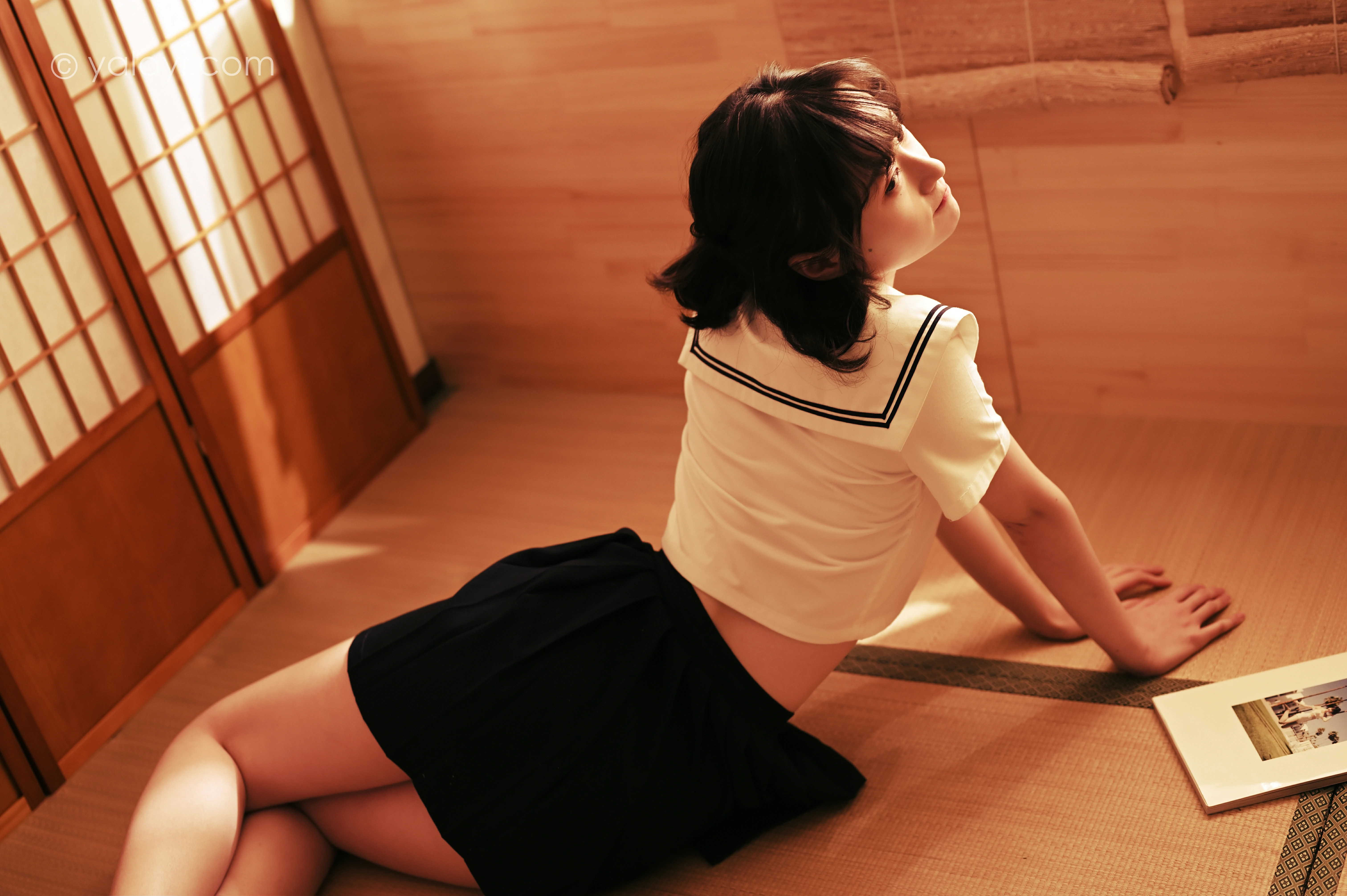 [YALAYI雅拉伊]NO.778 优等生JK 京京 白色水手制服加黑色短裙私房写真集第15张
