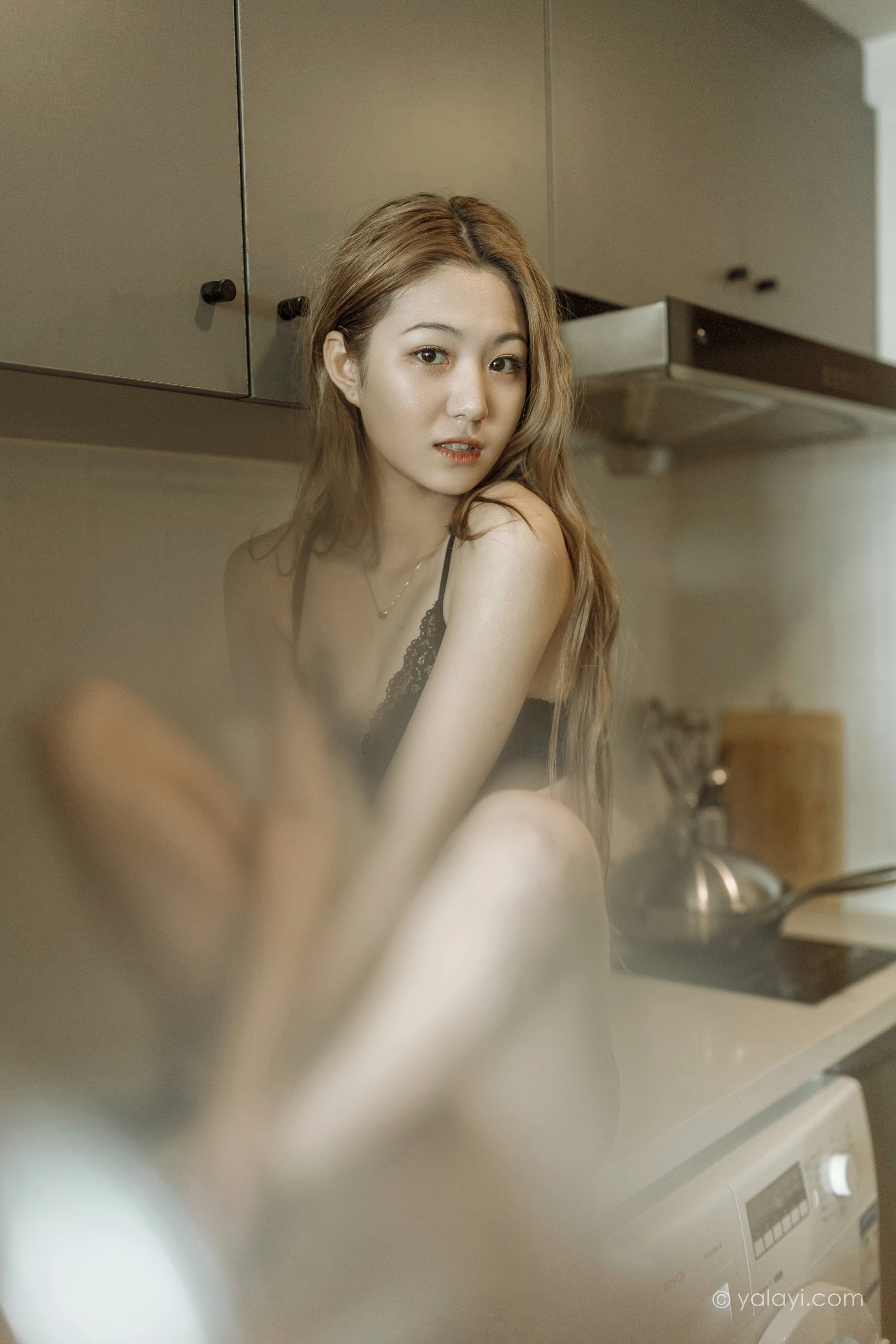 [YALAYI雅拉伊]NO.746 《心魔》 可颐 黑色蕾丝内衣性感私房写真集第8张