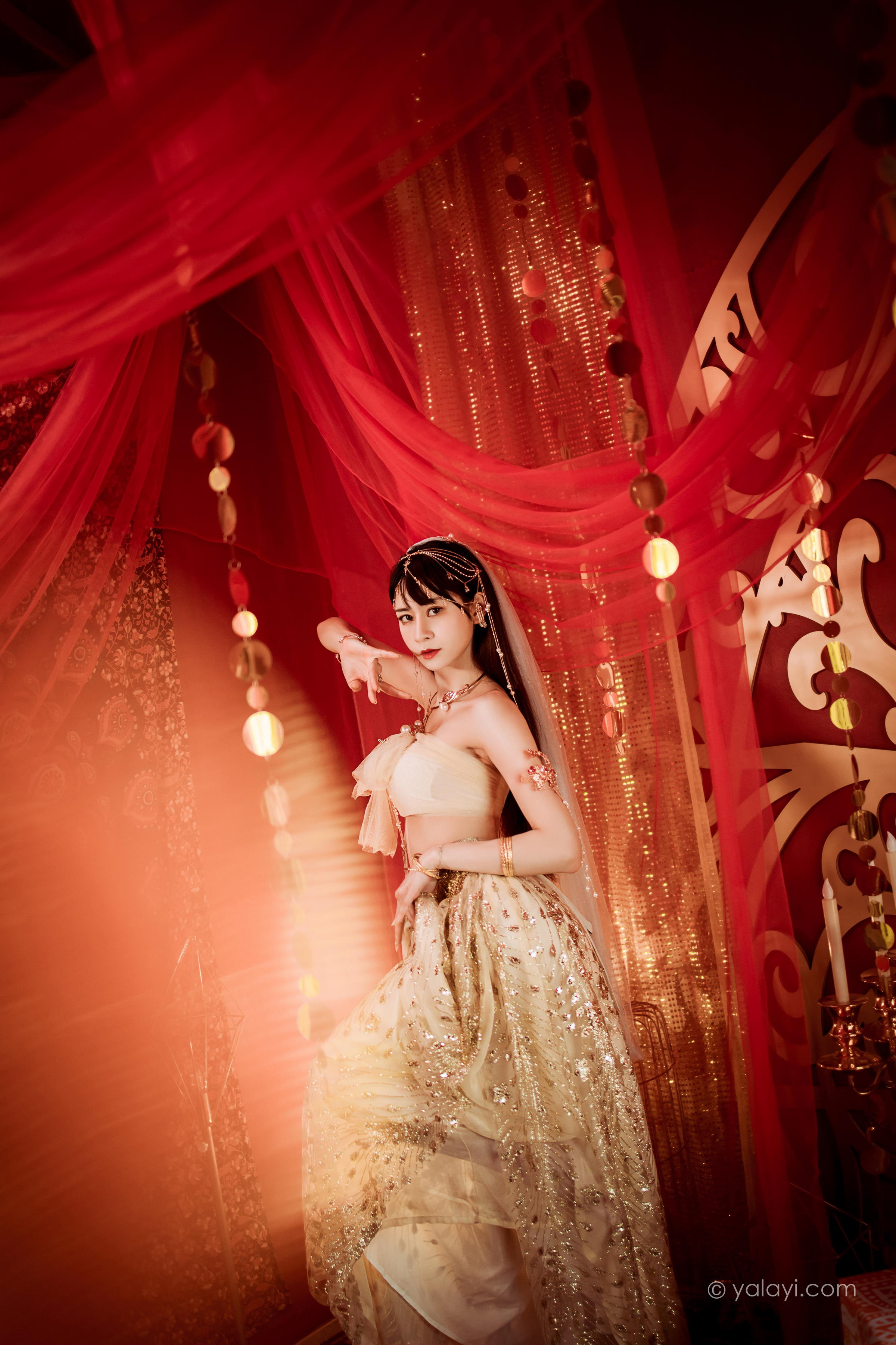 [YALAYI雅拉伊]2022.04.07 风铃公主 陈若冰 白色情趣舞裙加裹胸内衣性感私房写真集第11张