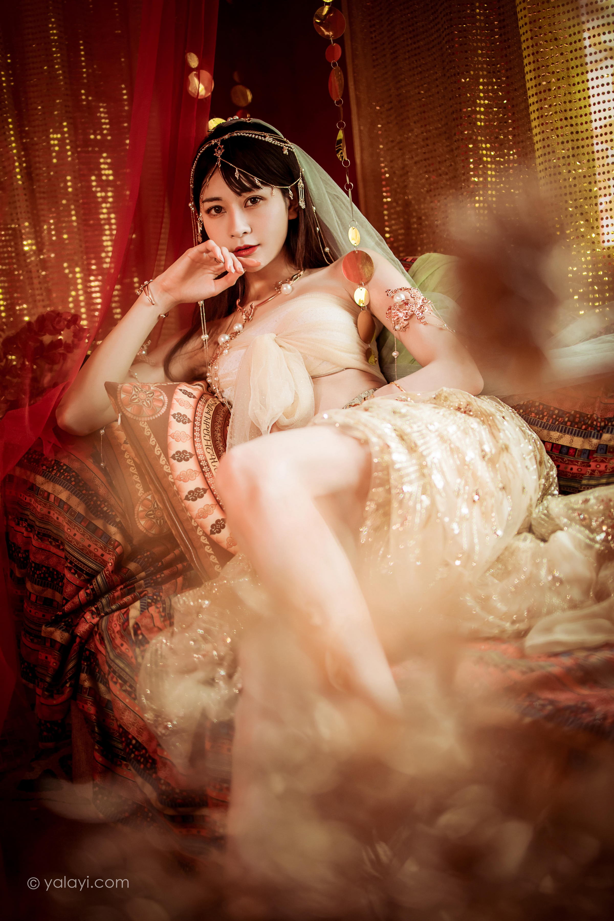 [YALAYI雅拉伊]2022.04.07 风铃公主 陈若冰 白色情趣舞裙加裹胸内衣性感私房写真集第2张