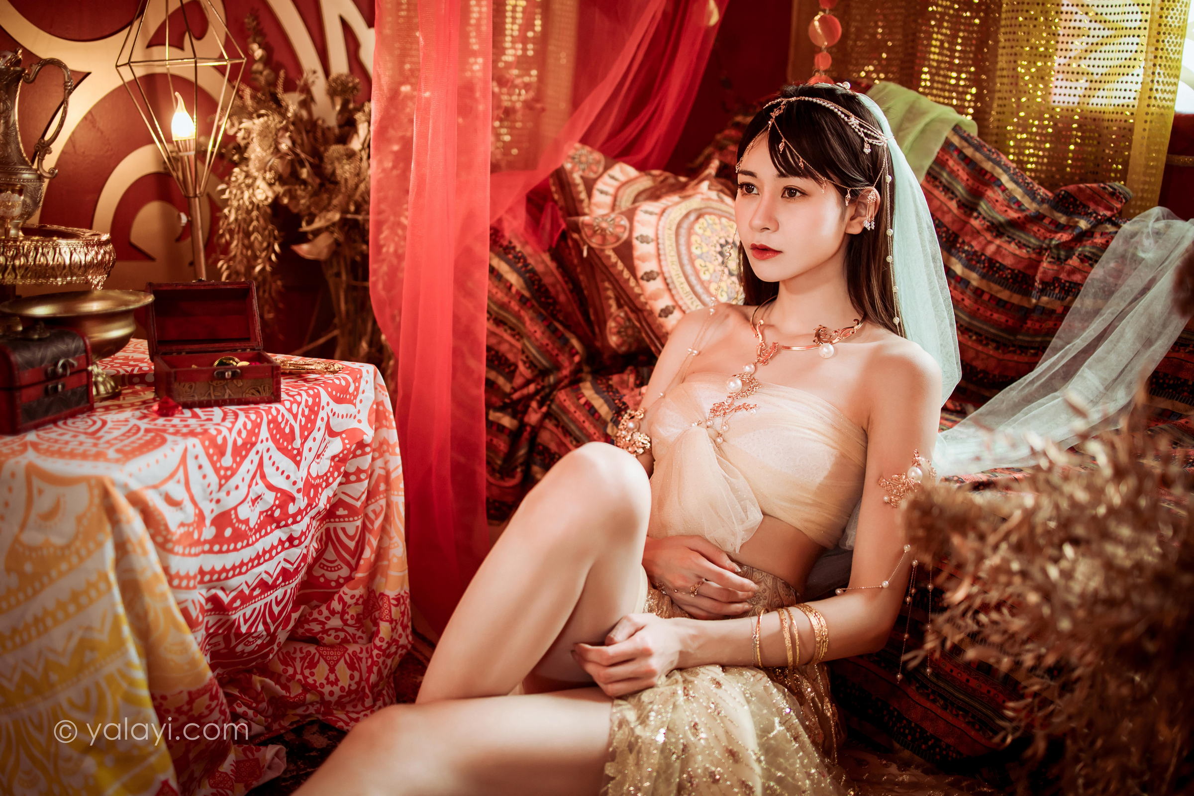 [YALAYI雅拉伊]2022.04.07 风铃公主 陈若冰 白色情趣舞裙加裹胸内衣性感私房写真集第4张