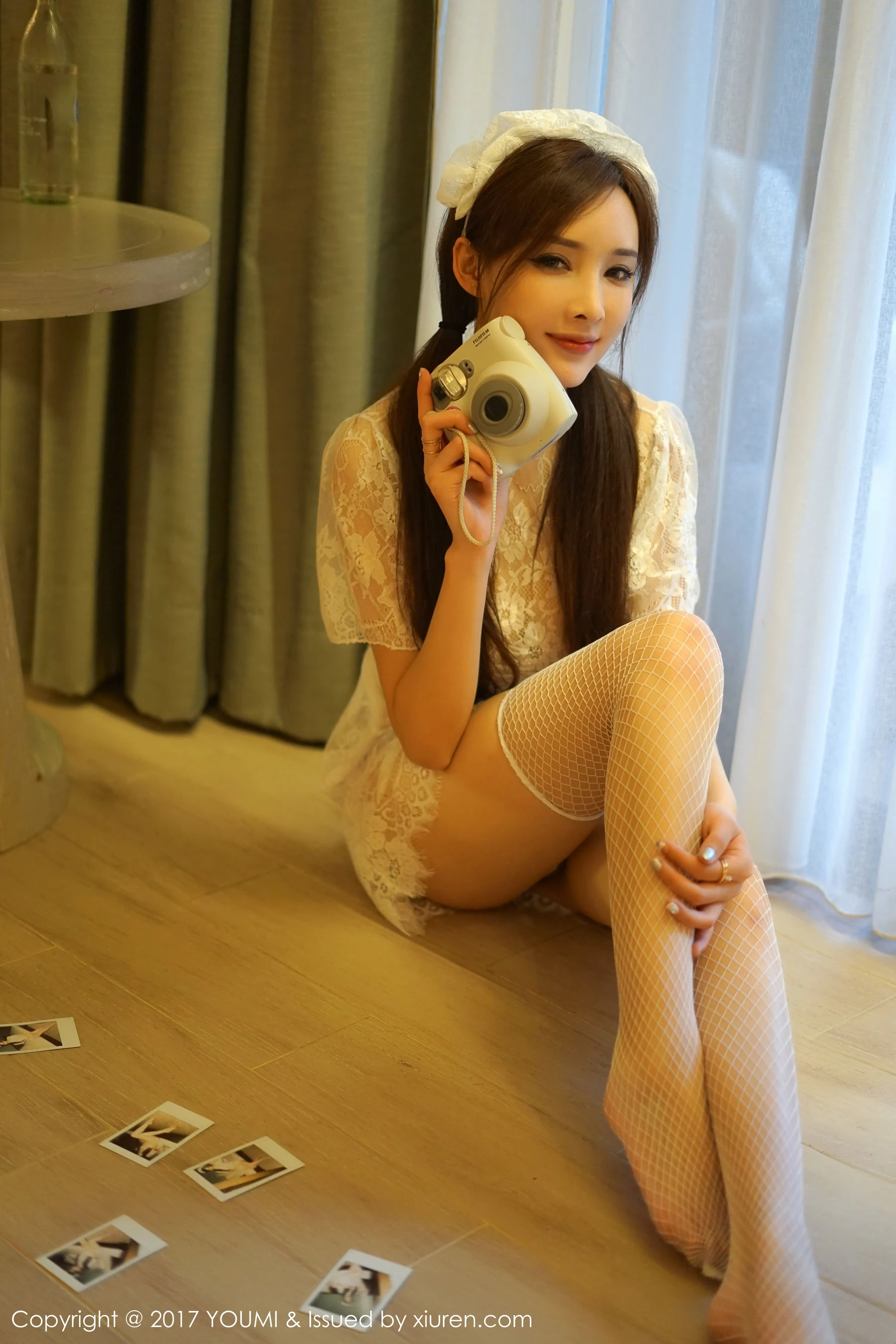 土肥圆矮挫穷《透视蕾丝女仆装》 尤蜜荟YouMi VOL.052第12张