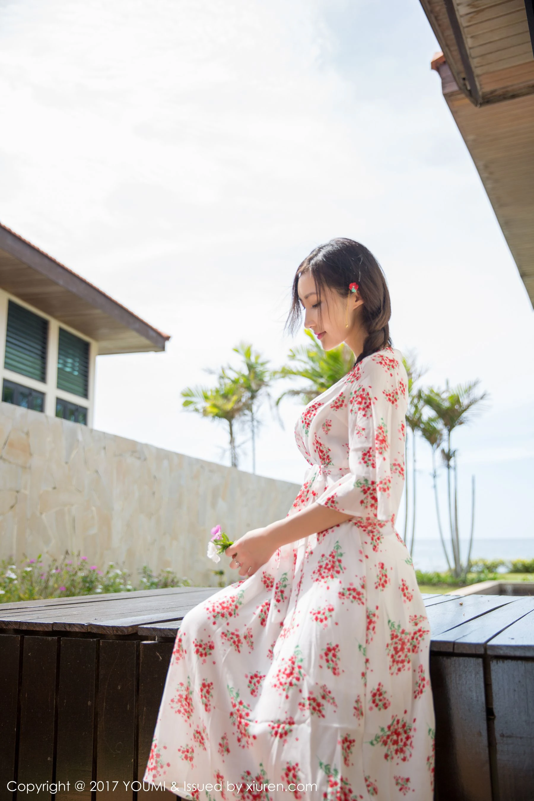  Yumi-尤美《伫立在海边的唯美仙子》 尤蜜荟YouMi Vol.030第13张