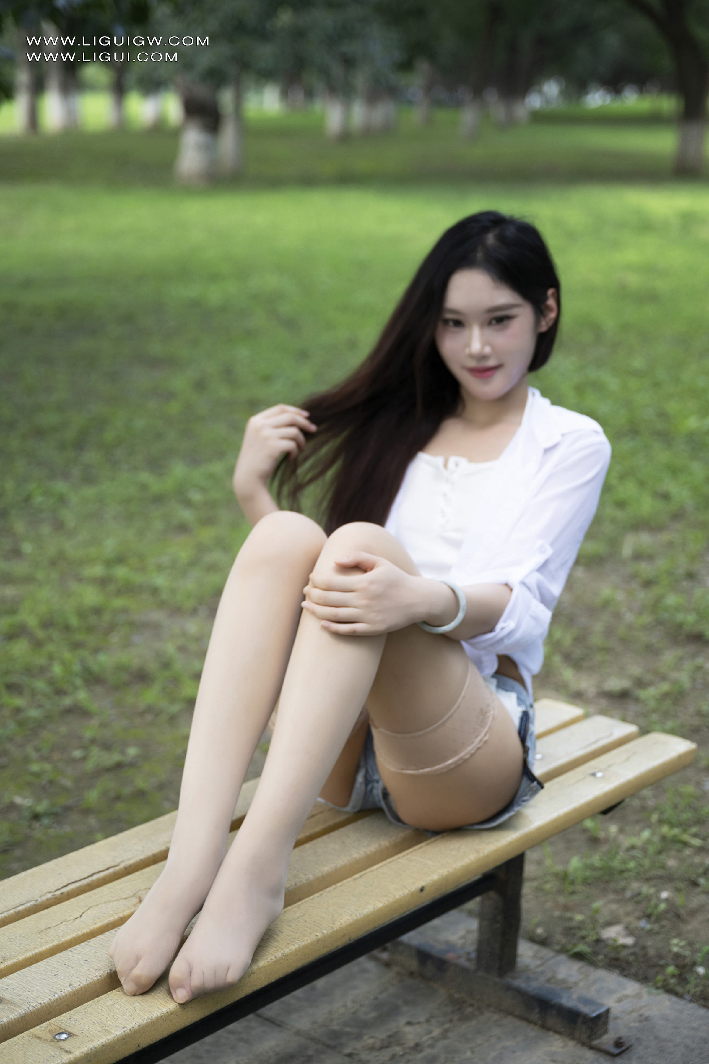 [Ligui丽柜] 2025.11.14 白纱透肤林中漫游 昆昆第5张